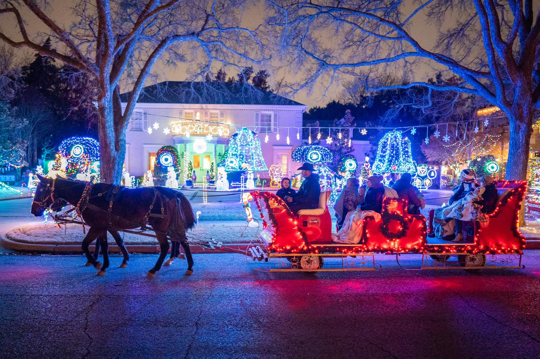 Candy Cane Lane Opens for the Season December 10 - and Sleigh Rides are Back for 2021