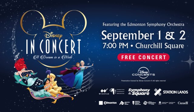 Edmonton Symphony Orchestra is Hosting a Free Disney Concert on the Square on September 1-2, 2023 