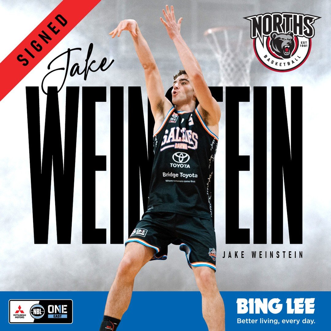 NBL1 MEN PLAYER SIGNING | JAKE WEINSTEIN ✍️

The Bing Lee Norths Bears are thrilled to announce the latest addition to the 2024 NBL1 Men&rsquo;s roster, Jake Weinstein.

Jake, a versatile and defensive-minded guard, will don the red and black for his