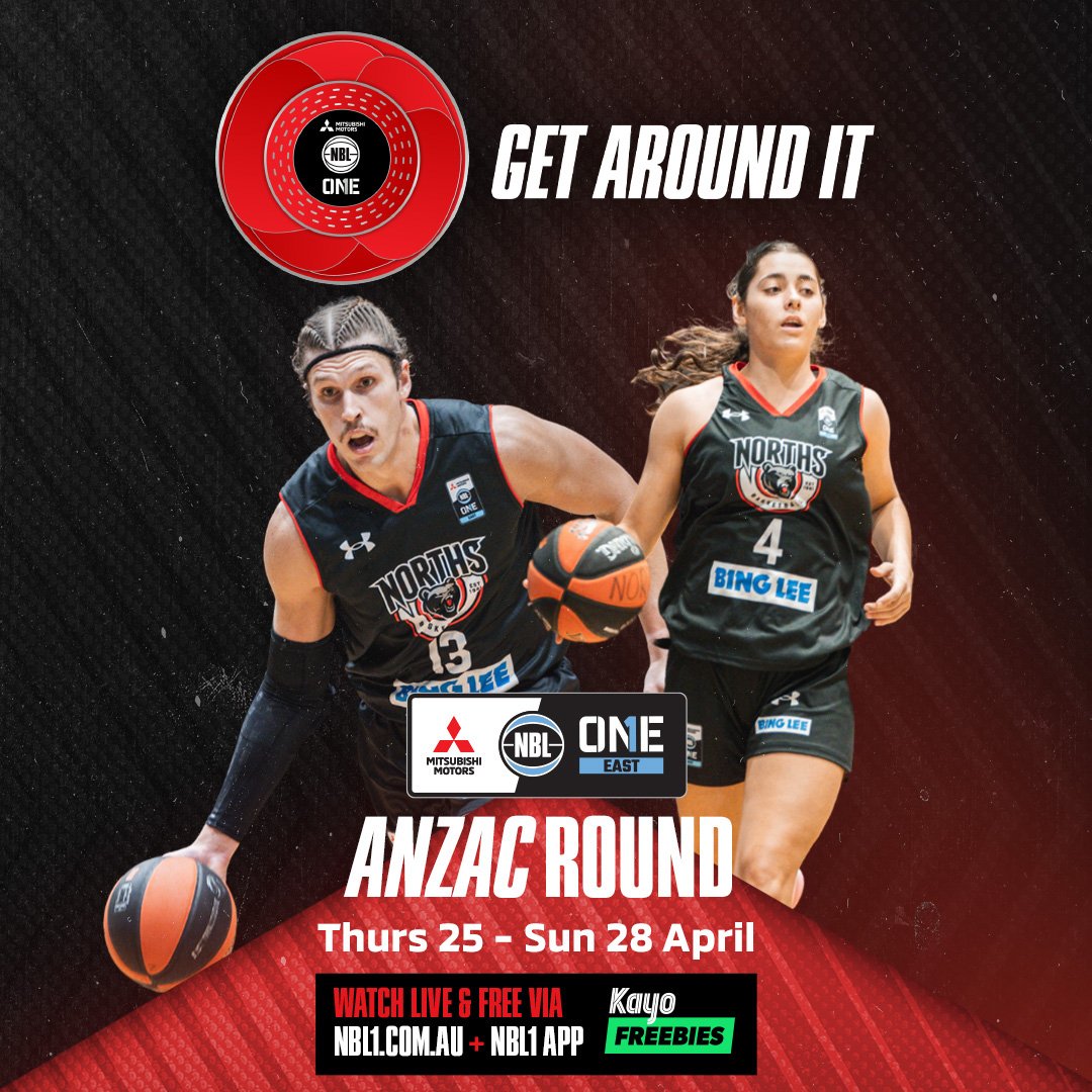 NBL1 EAST ANZAC ROUND 🎖️

Join us for an action-packed week of NBL1 East basketball! 
Our Bing Lee Bears are set to hit the court twice this week, starting with an away game against the Sydney Comets in a special ANZAC Day showdown. Then, they'll be