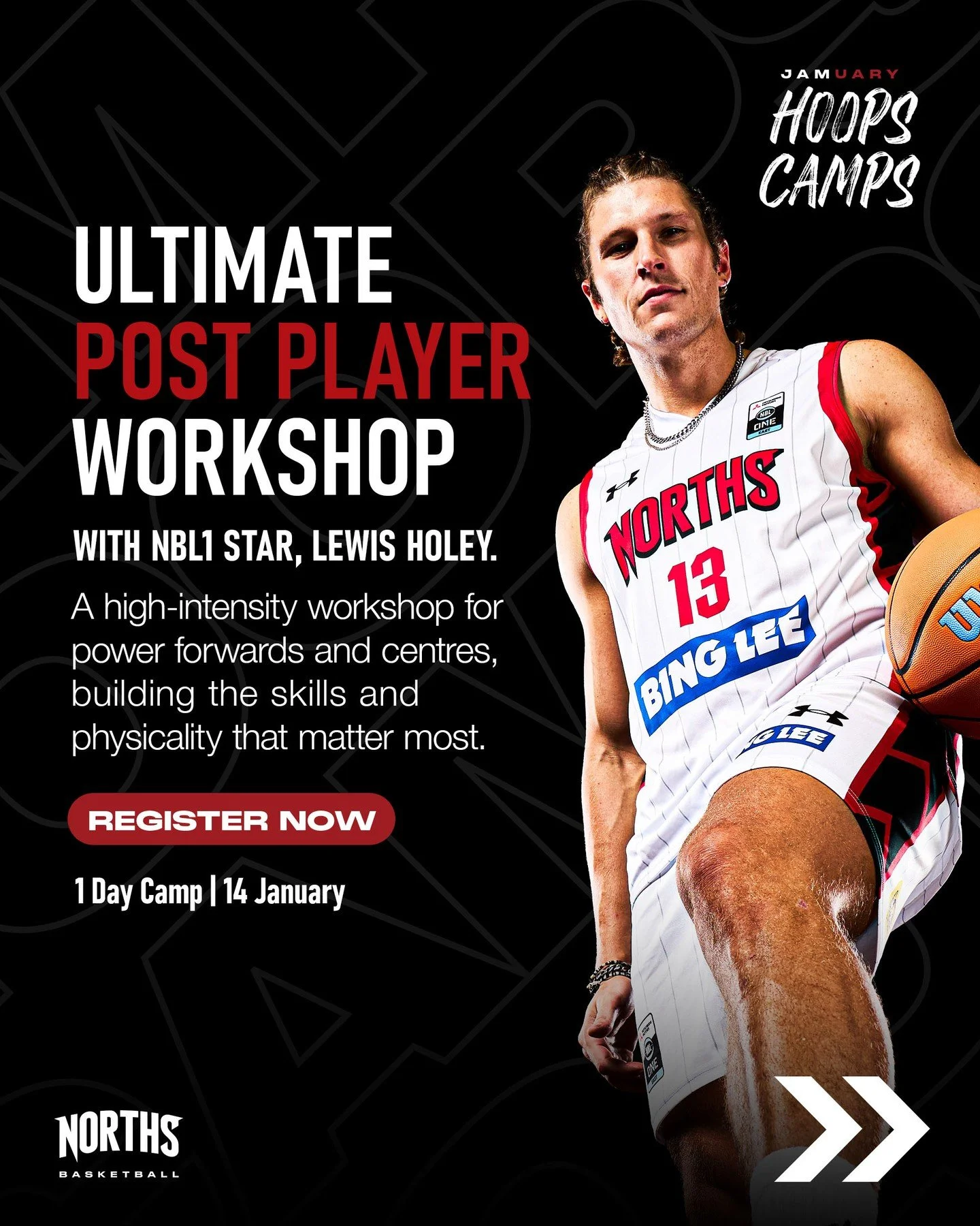 The paint is where games are won 💪🏽🏀⁠
⁠
Our Ultimate Post Player Workshop is built for players who play or aspire to play the 4 &amp; 5 positions and want to dominate inside 🧱🔥⁠
⁠
Coached by NBL1 player Lewis Holey, this high-intensity session s