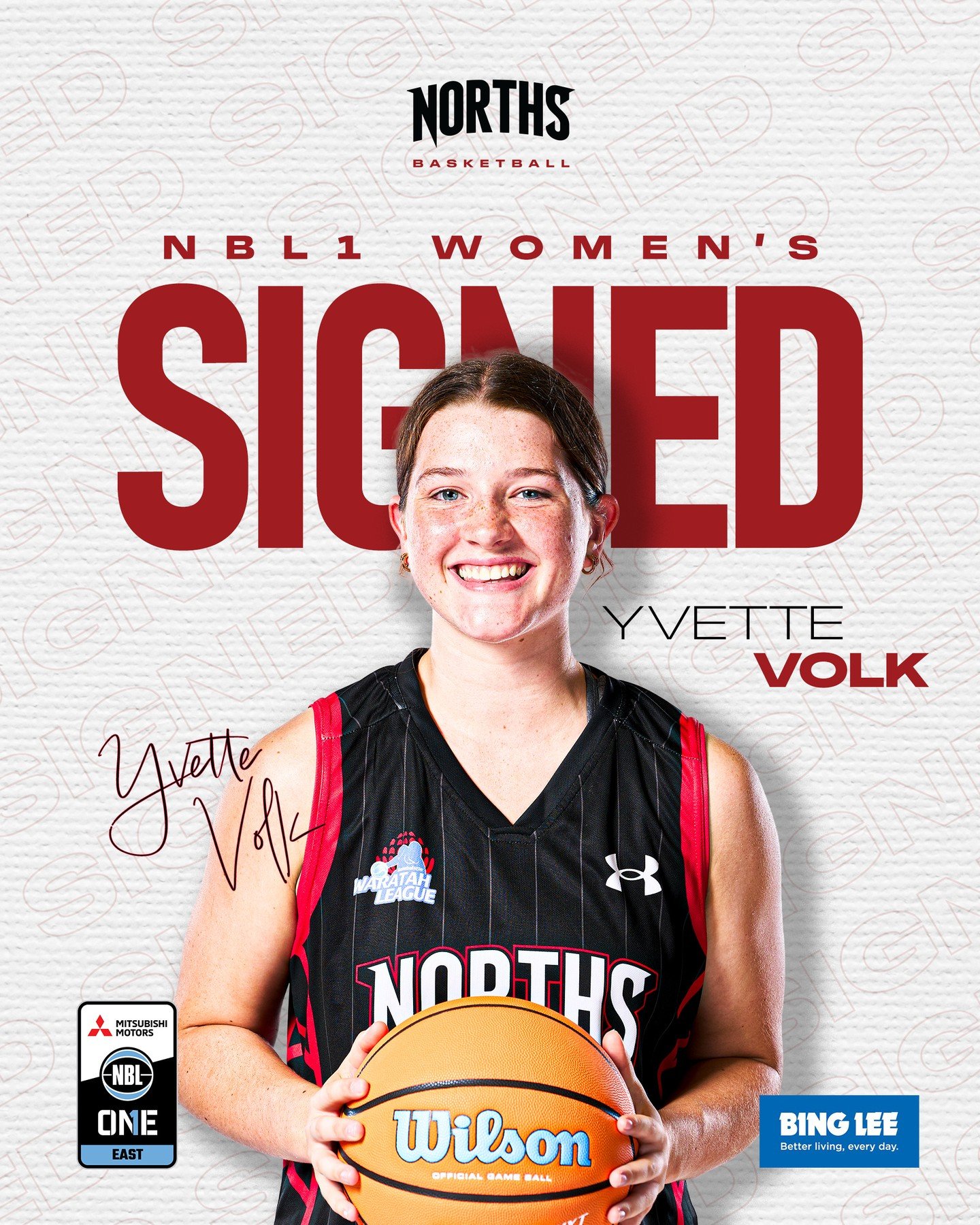 🔥 PLAYER SIGNING | YVETTE VOLK ✍️🐻⁠
⁠
The Bing Lee Norths Bears are excited to welcome back Yvette Volk for the 2026 NBL1 season!⁠
⁠
A proud Norths junior, Yvette keeps going from strong to stronger. She was a part of the 2024 Youth League Women&rs