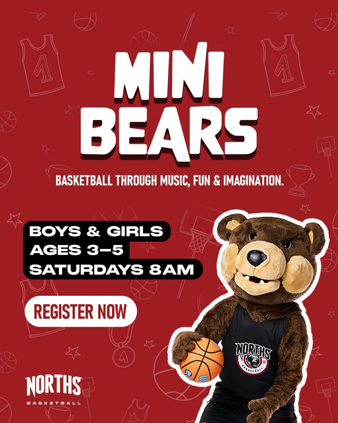 ✨ Mini Bears is back! ✨⁠
⁠
Our much loved Mini Bears program continues to give little ballers aged 3&ndash;5 a fun, active introduction to basketball through games, movement and play led activities. 🏀⁠
⁠
Each session focuses on building confidence, 
