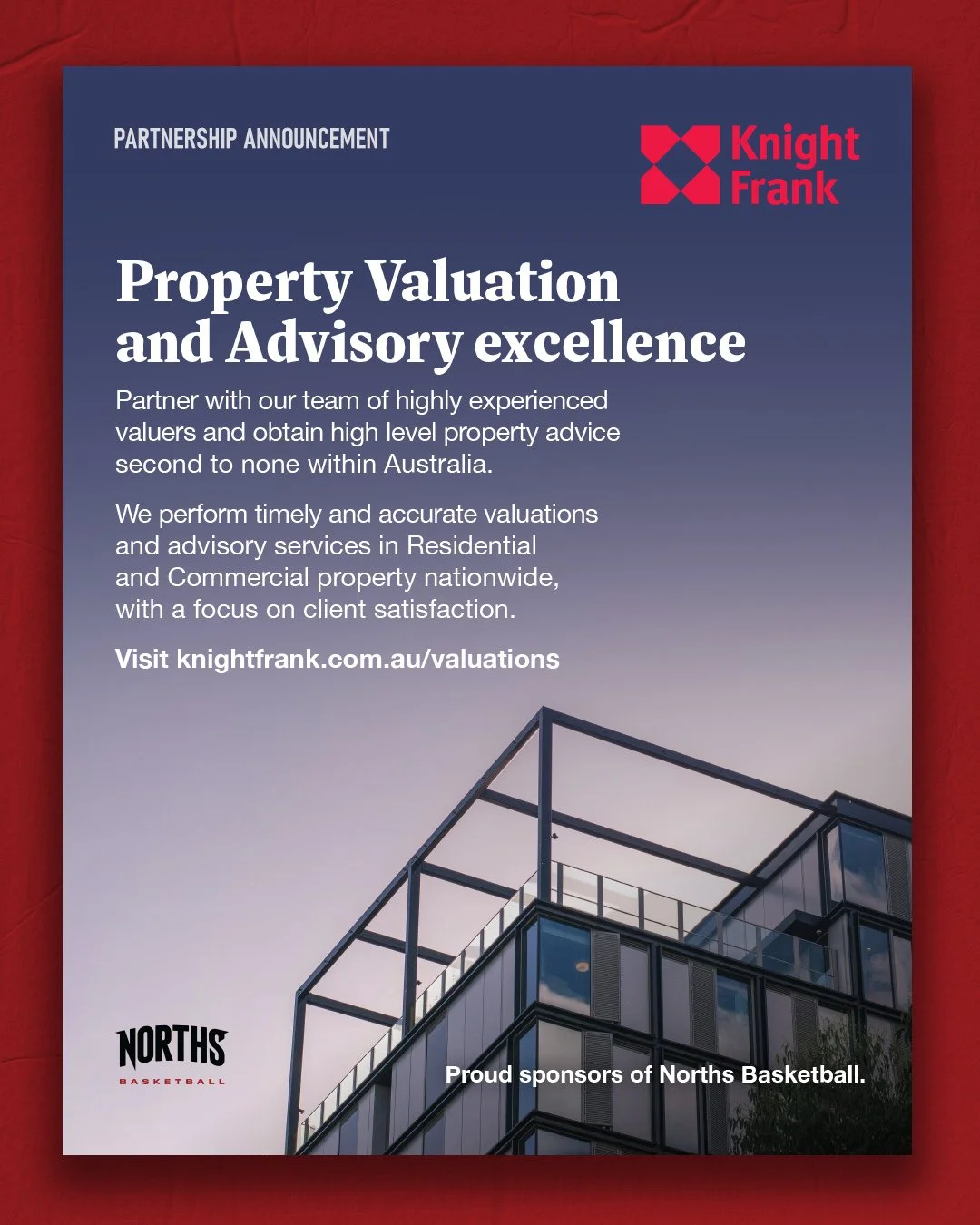 🤝 Proud to partner with Knight Frank Valuations 🐻⁠
⁠
🏢 For property owners, investors, and developers who value clarity and confidence, Knight Frank delivers timely, accurate property valuations &amp; advisory services across all asset classes nat