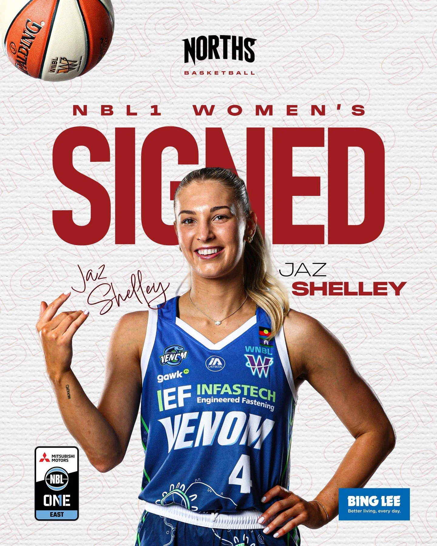 SIGNED ✍️ 2025 NBL1 South MVP is a Bear 🐻⁠
Welcome @jaz_shelley to the Cave!⁠
⁠
"I am super excited to sign with the Norths for this season. The opportunity to play under Renae was something I couldn&rsquo;t pass up, I am really keen to learn f