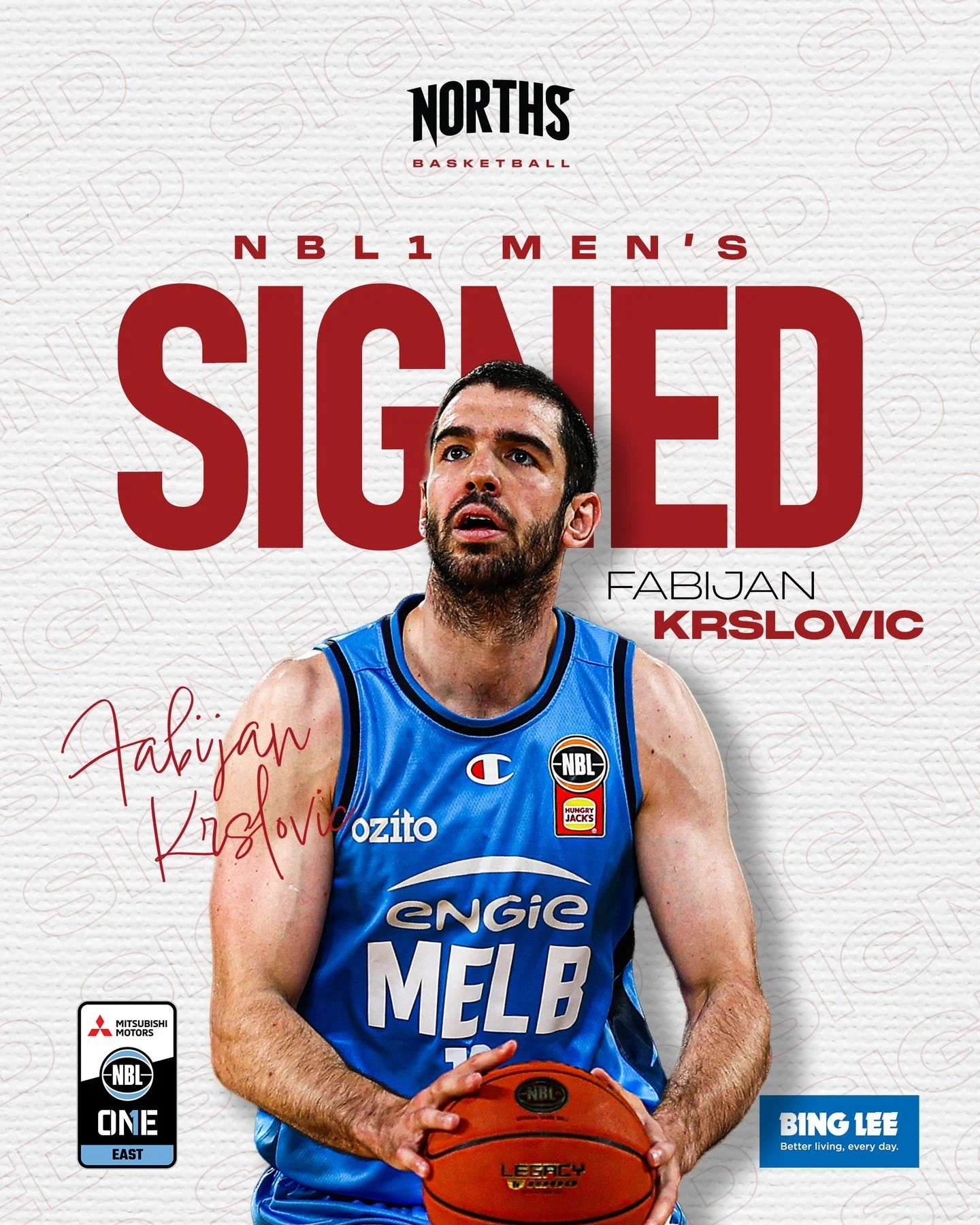 🏠 Back where it all began.⁠
⁠
Last rocking the black and red in 2014 as a member of the championship winning men&rsquo;s squad, Fabijan Krslovic is back in the Cave and ready to pick up where he left off 🎉⁠
⁠
Fabijan left early that 2014 season to 