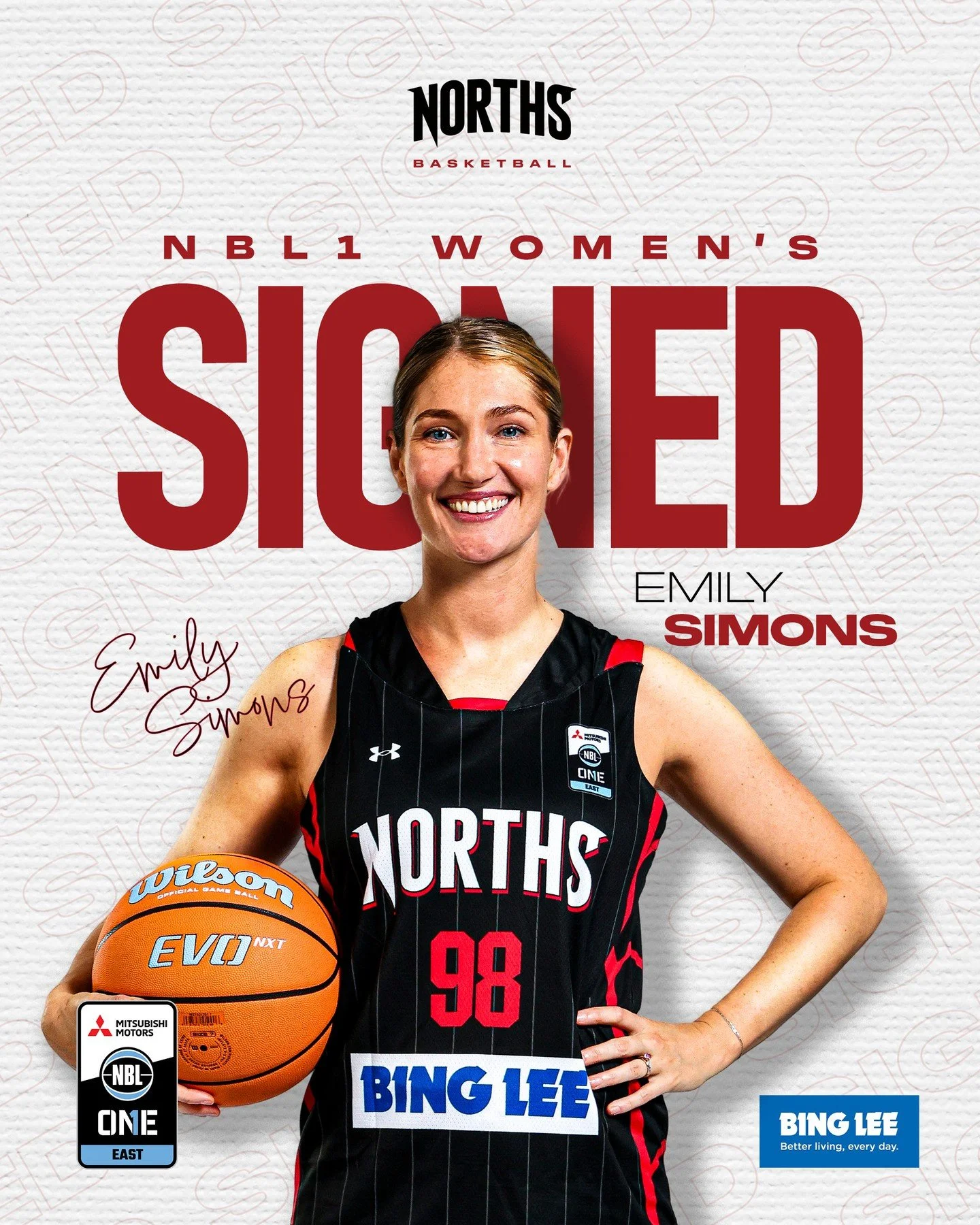 ✍️ BACK LIKE SHE NEVER LEFT 🐻🔥⁠
⁠
A true Bear returns to The Cave.⁠
⁠
After last suiting up in 2024, Simmo is back! Bringing elite talent, veteran leadership, and a whole lot of experience to our squad 💪⁠
⁠
The 2023 Norths Bears MVP and NBL1 East 