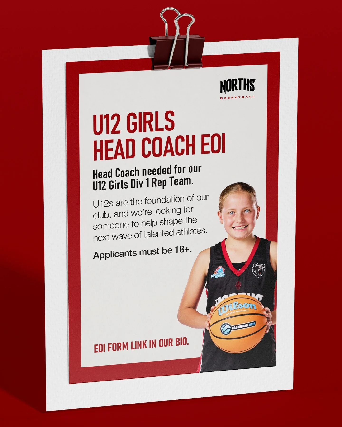 U12G Black Head Coach EOI 🏀⁠
⁠
Help shape the next generation of Bears 🐻⁠
A crucial stage focused on development, fundamentals, and a love for the game 💪⁠
⁠
Think you&rsquo;ve got what it takes?⁠
⁠
Register your interest via the EOI form 🙌⁠
Full 