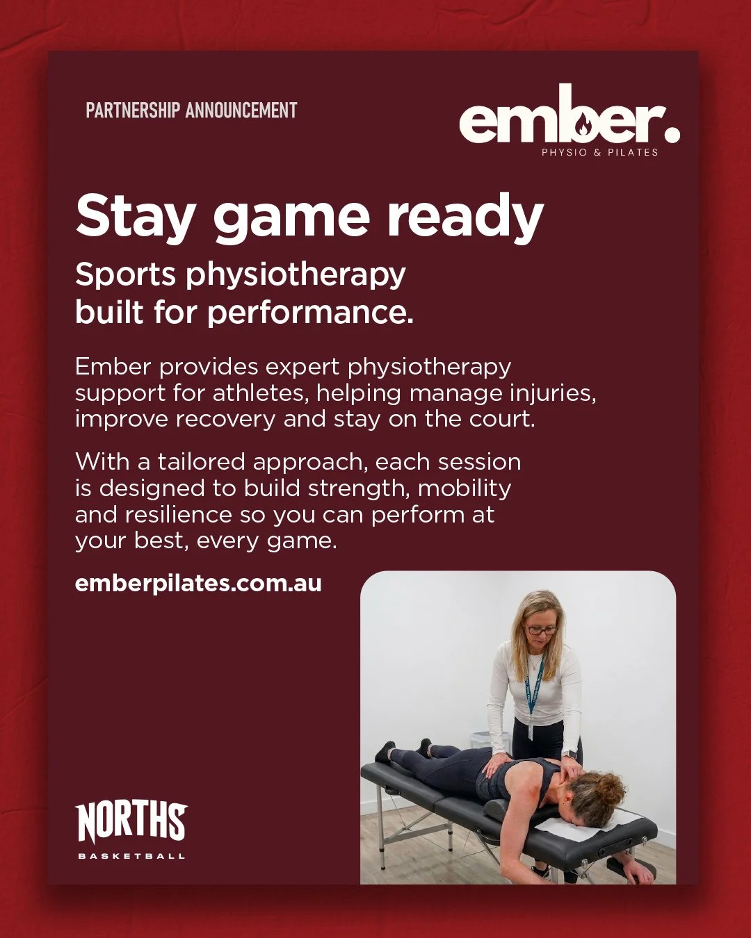 Healthy Bears = Better Basketball. 🏀 ⁠
⁠
With Ember Physio and Pilates, our players are performing at their best, every single game. Injury management, recovery, strength &amp; mobility &mdash; they've got us covered. ⁠
⁠
Check out our sports physio