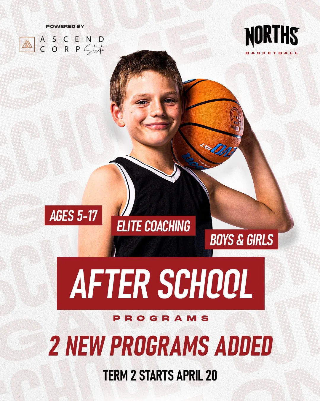 🚨 New Afterschool Programs 🚨⁠
⁠
You spoke. We listened 🙌⁠
⁠
Powered by @ascendcorp_strata, our development programs have just levelled up ⬆️🔥 with two new offerings 🏀⁠
⁠
🏀 Game Ready (10+)⁠
Build skills, confidence 💪 &amp; game understanding ?