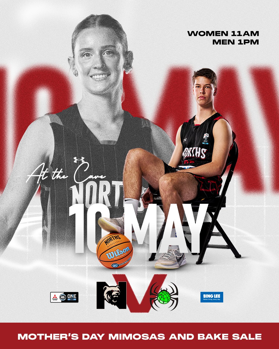 Trust us&hellip; Mum deserves this one.⁠
⁠
Treat her to a fun-filled day at the Cave featuring huge matchups, electric energy, mimosas, sweet treats at the bake sale and quality time with the family as we take on the Hornsby Spiders. 🏀⁠
⁠
Because ho
