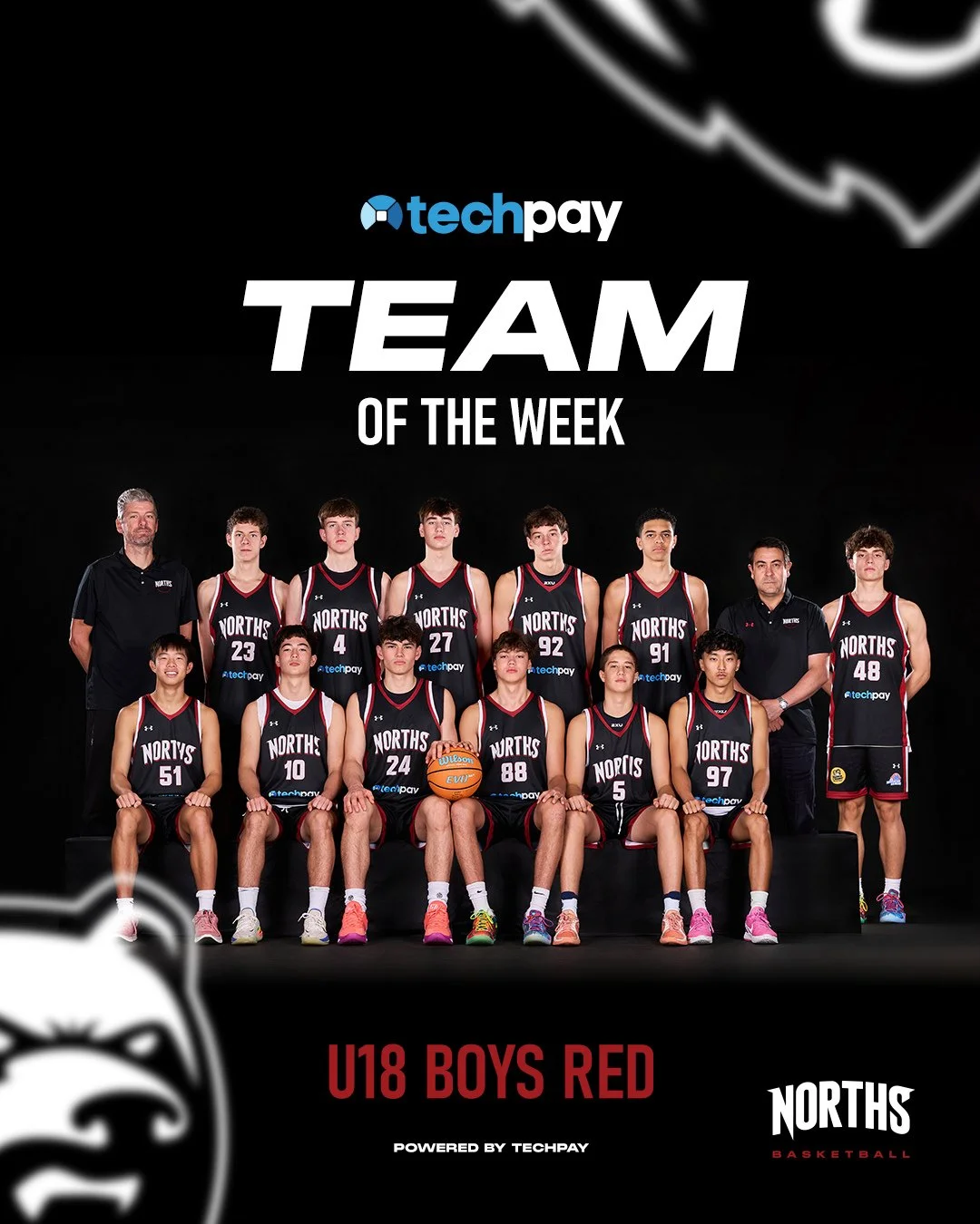 This week&rsquo;s Team of the Week, brought to you by Techpay, goes to U18 Boys Red.⁠
⁠
Why? Because they showed exactly what repeated effort looks like.⁠
⁠
In a tough battle against Sutherland, the boys fought their way to an overtime victory, winni