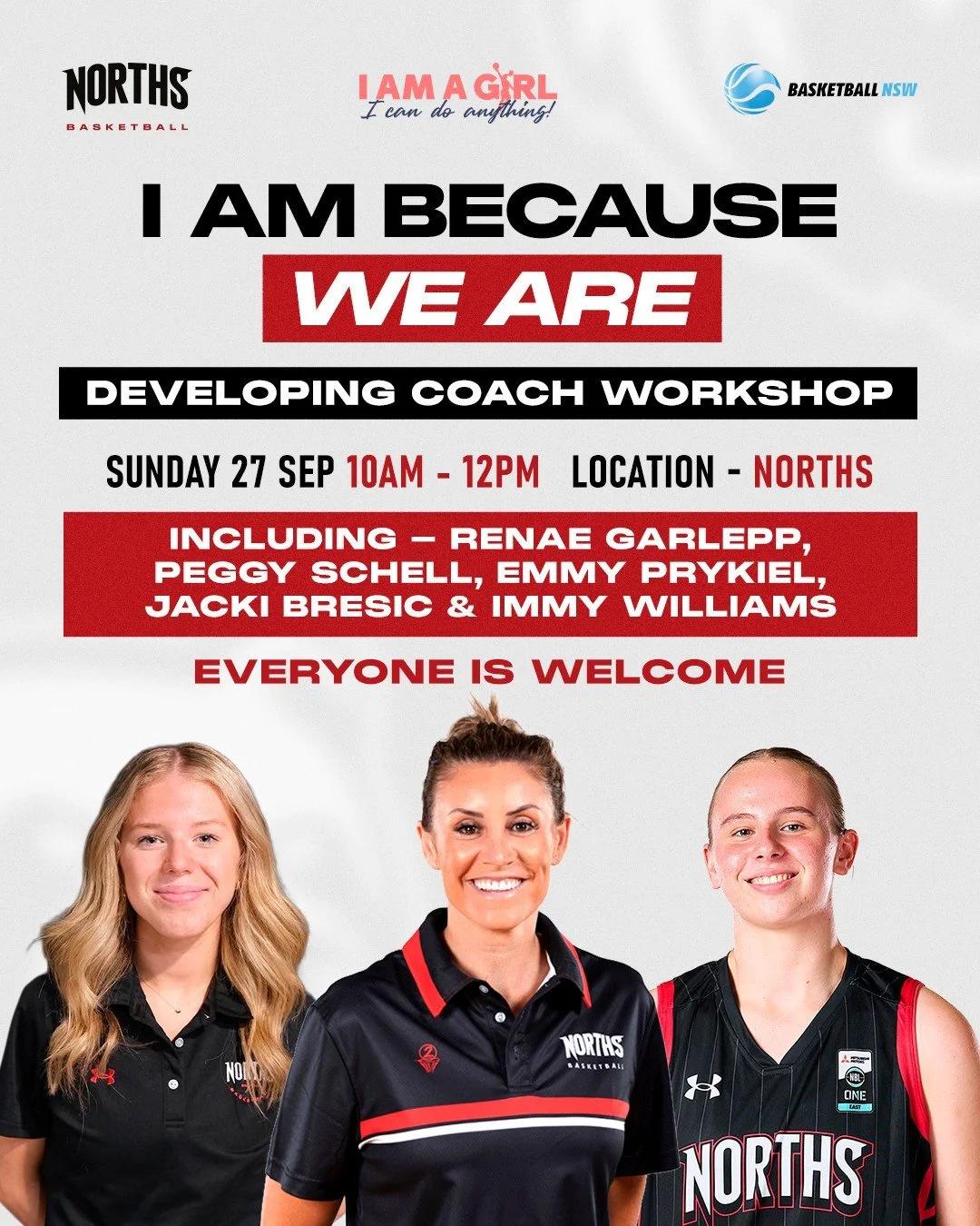 I AM BECAUSE WE ARE | COACHING FOUNDATIONS WORKSHOP 🏀⁠
⁠
Aspiring, new &amp; developing coaches, this one&rsquo;s for you! ⁠
⁠
Join Immy Williams, powered by I AM A GIRL, for a practical 2-hour workshop focused on building confident coaches and crea