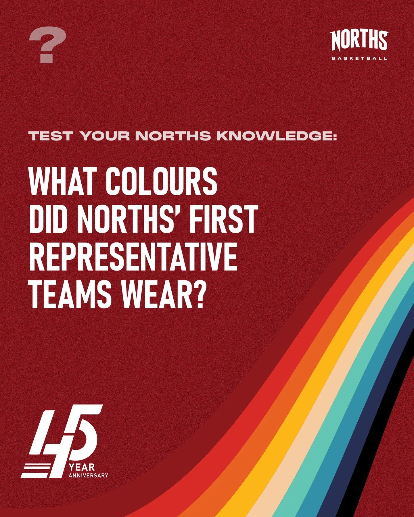 HOW WELL DO YOU KNOW NORTHS? 🏀⁠
⁠
We&rsquo;re back with another piece of Norths history as we celebrate 45 years of the Association.⁠
⁠
This time, we&rsquo;re looking back at the evolution of our prided uniforms 👀⁠
⁠
Make your guess before you swip