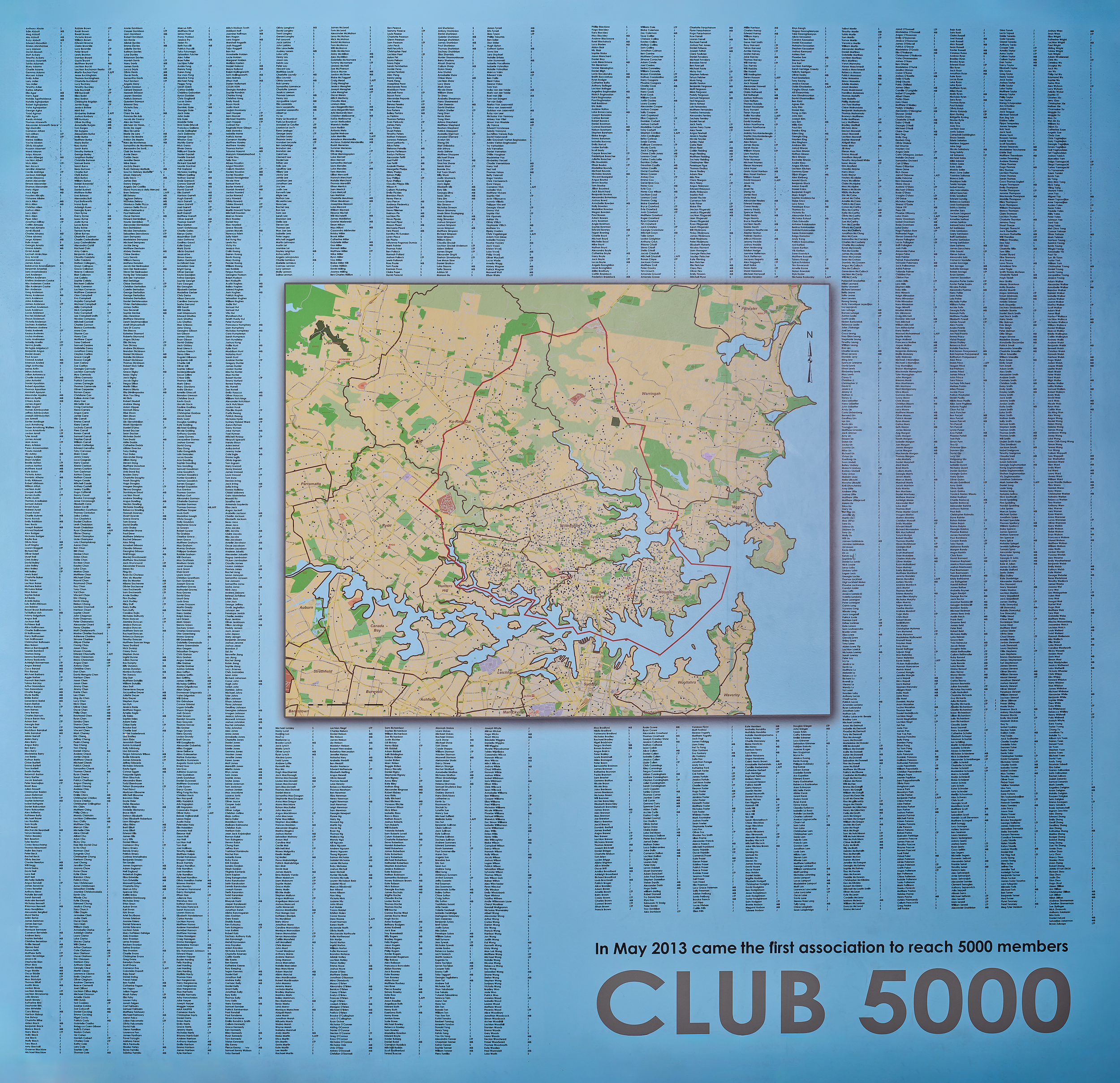 Norths Basketball First 5000 Members Wall