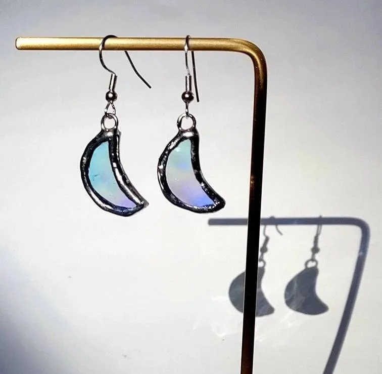 Iridescent Moon Earrings