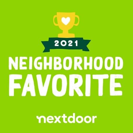 This means so much to us!🏆 We've been recognized as a neighborhood favorite of 2021 on Nextdoor. 
We've also been nominated for a BBB Spark Award ⭐
So thankful for these awesome recognitions. Thanks for helping us make this happen ❤
#LoveYourNeighbo