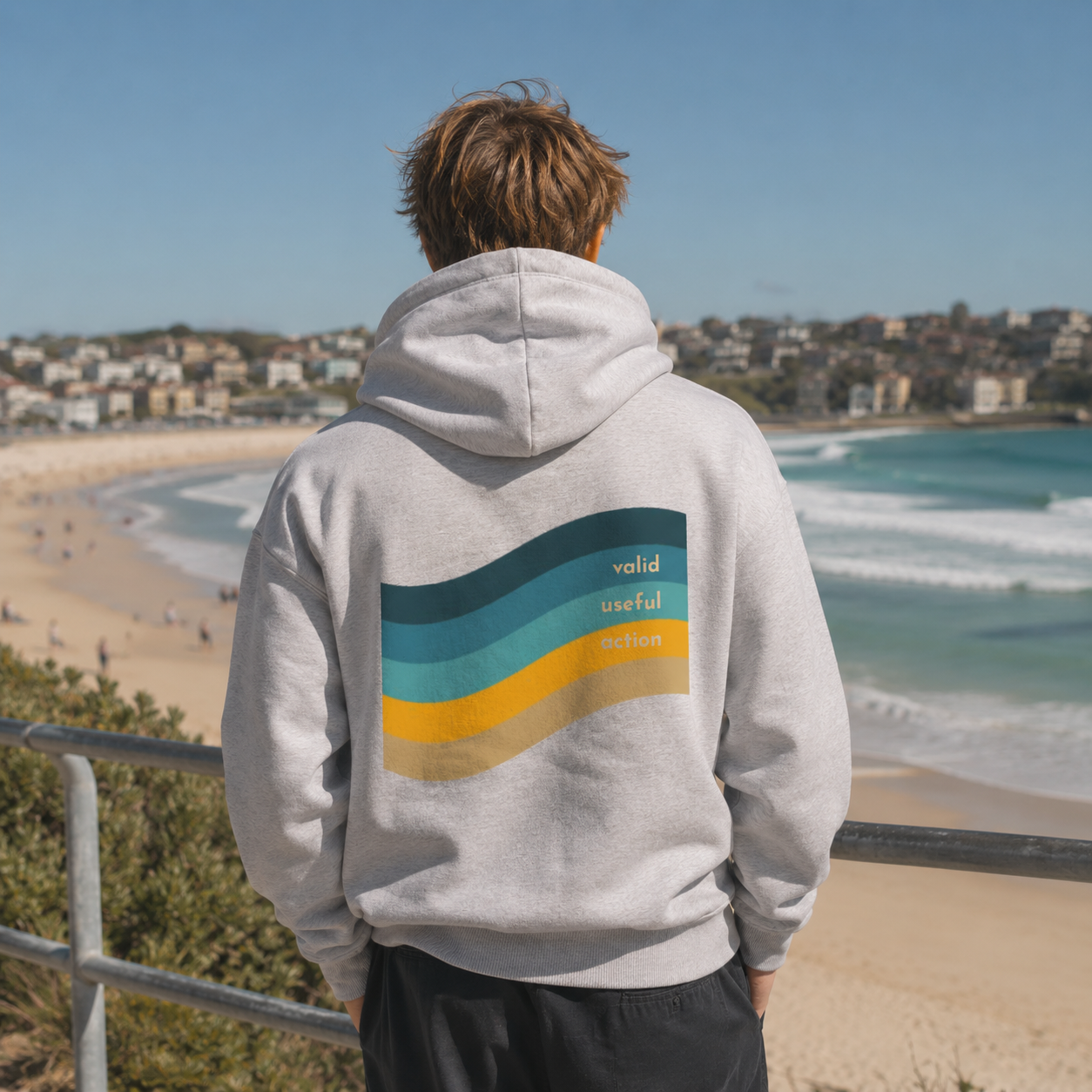 My Bondi — Ocean Wave Oversized Fleeced Hoodie — Thoughtful Quote
