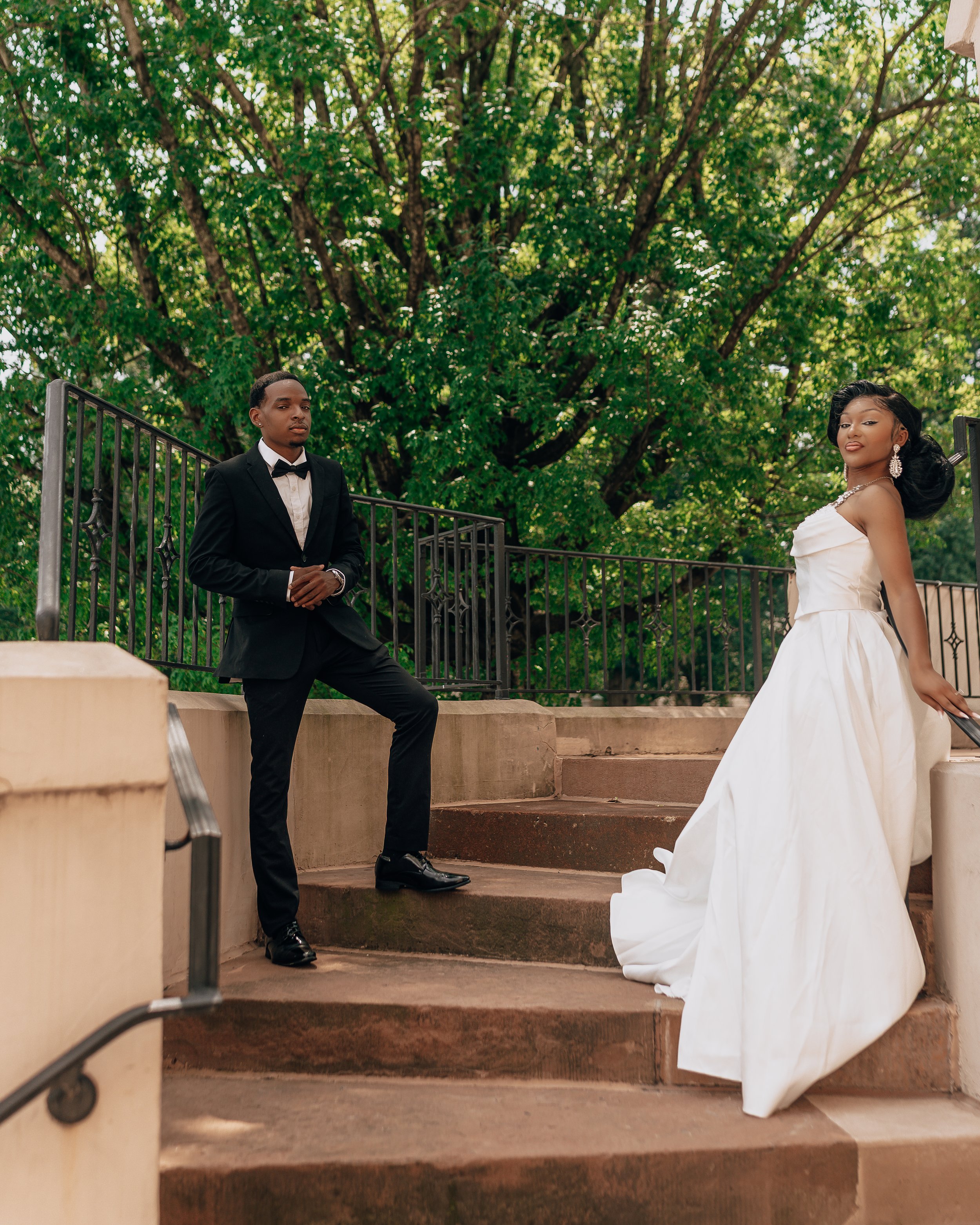 Editorial portrait of Raleigh, NC couple taken by a black photographer. engagement session vonteshotit.