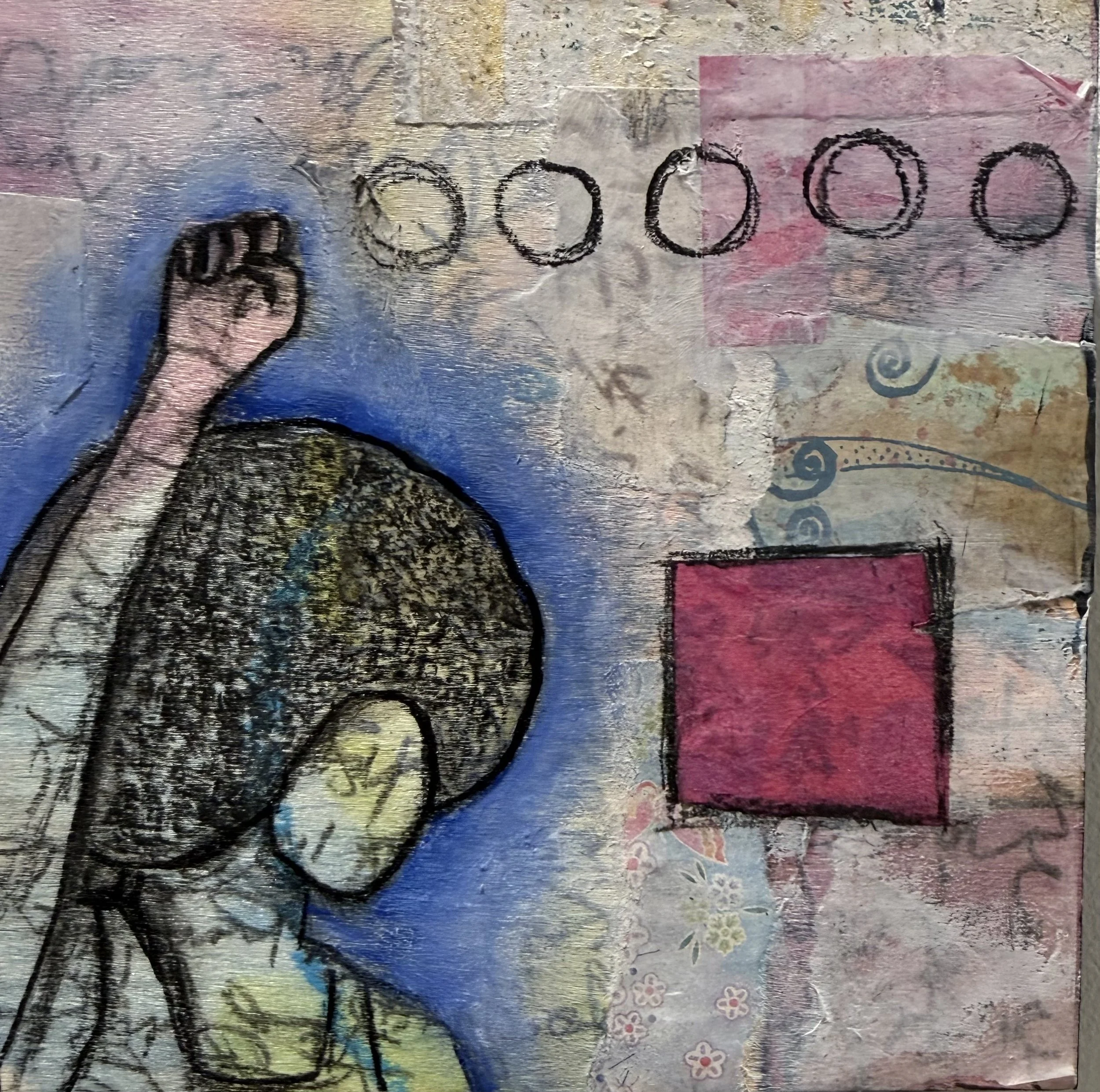 "All Power to the People" 6x6" Sold