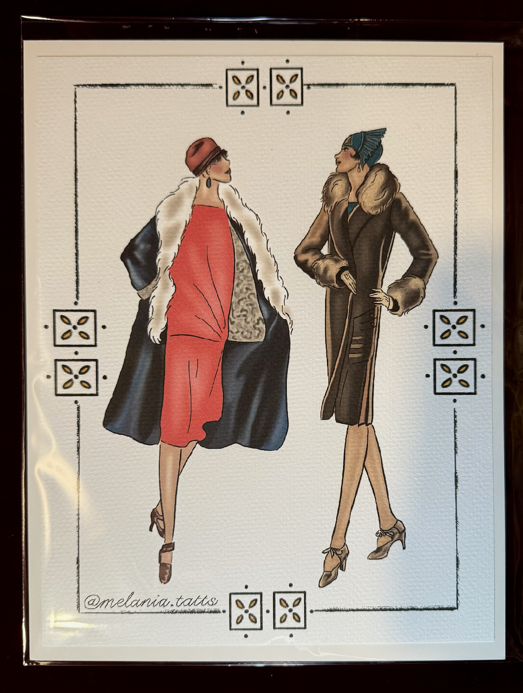 Shop the Art Deco Ladies series by Seattle tattoo artist Melania Tatts