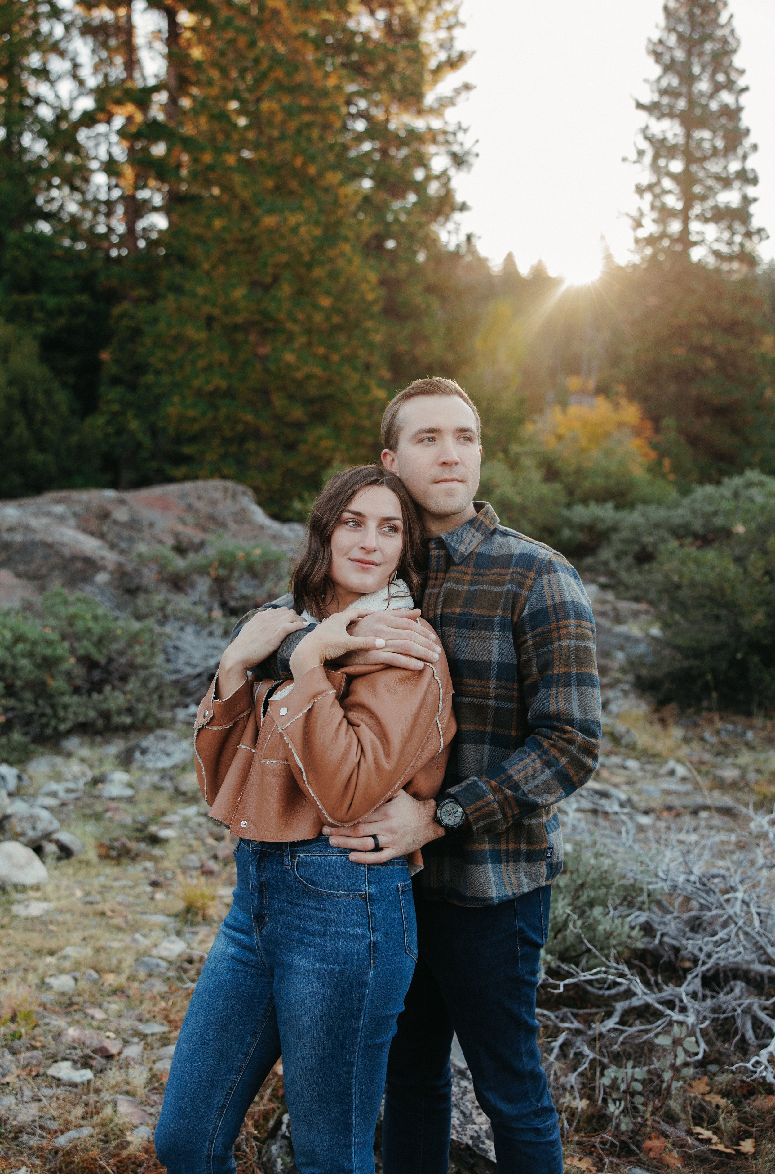 A sunrise couples portrait in Nevada City CA