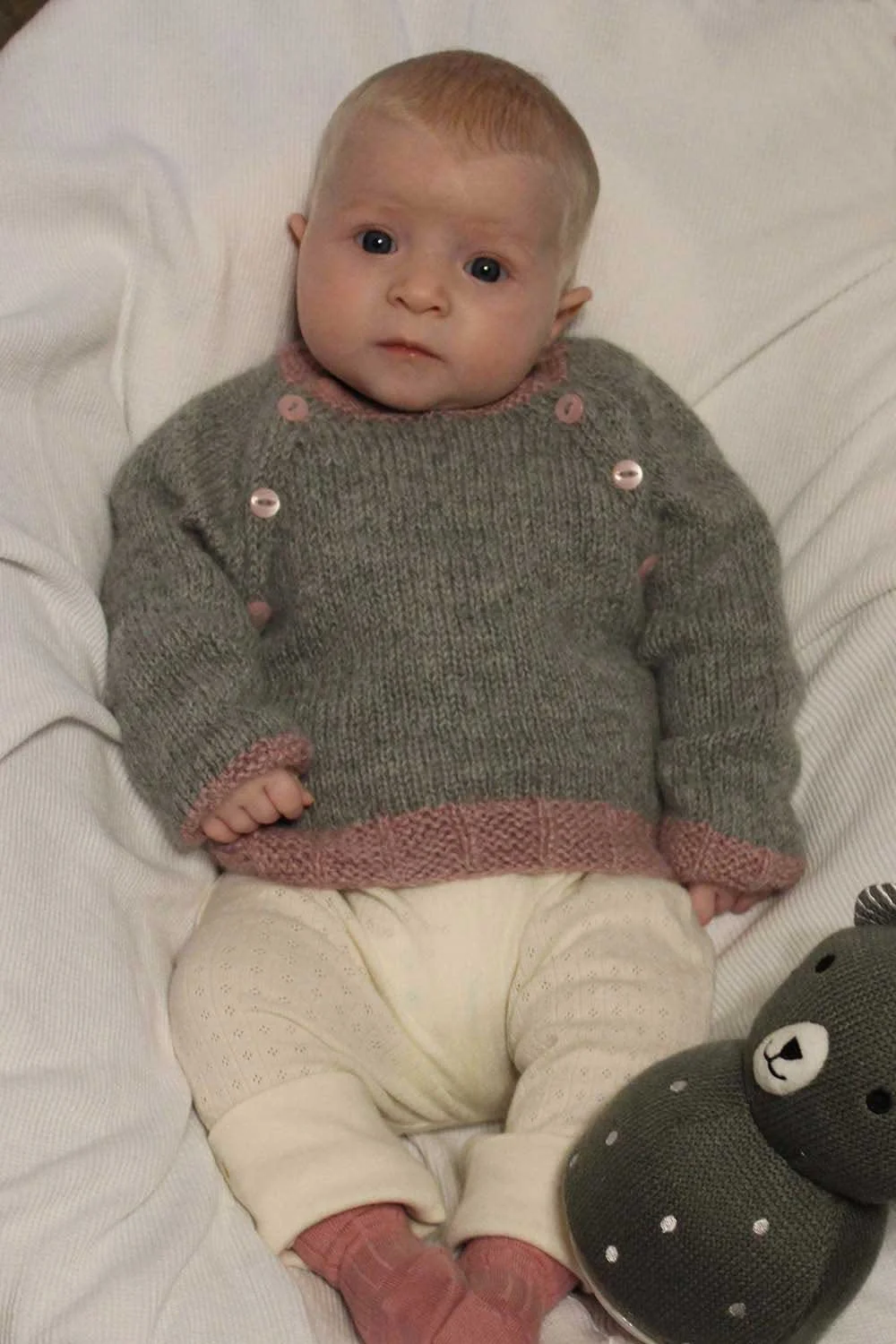 Button-snap Baby Sweater Pattern — DEBRA KINSEY KNITS