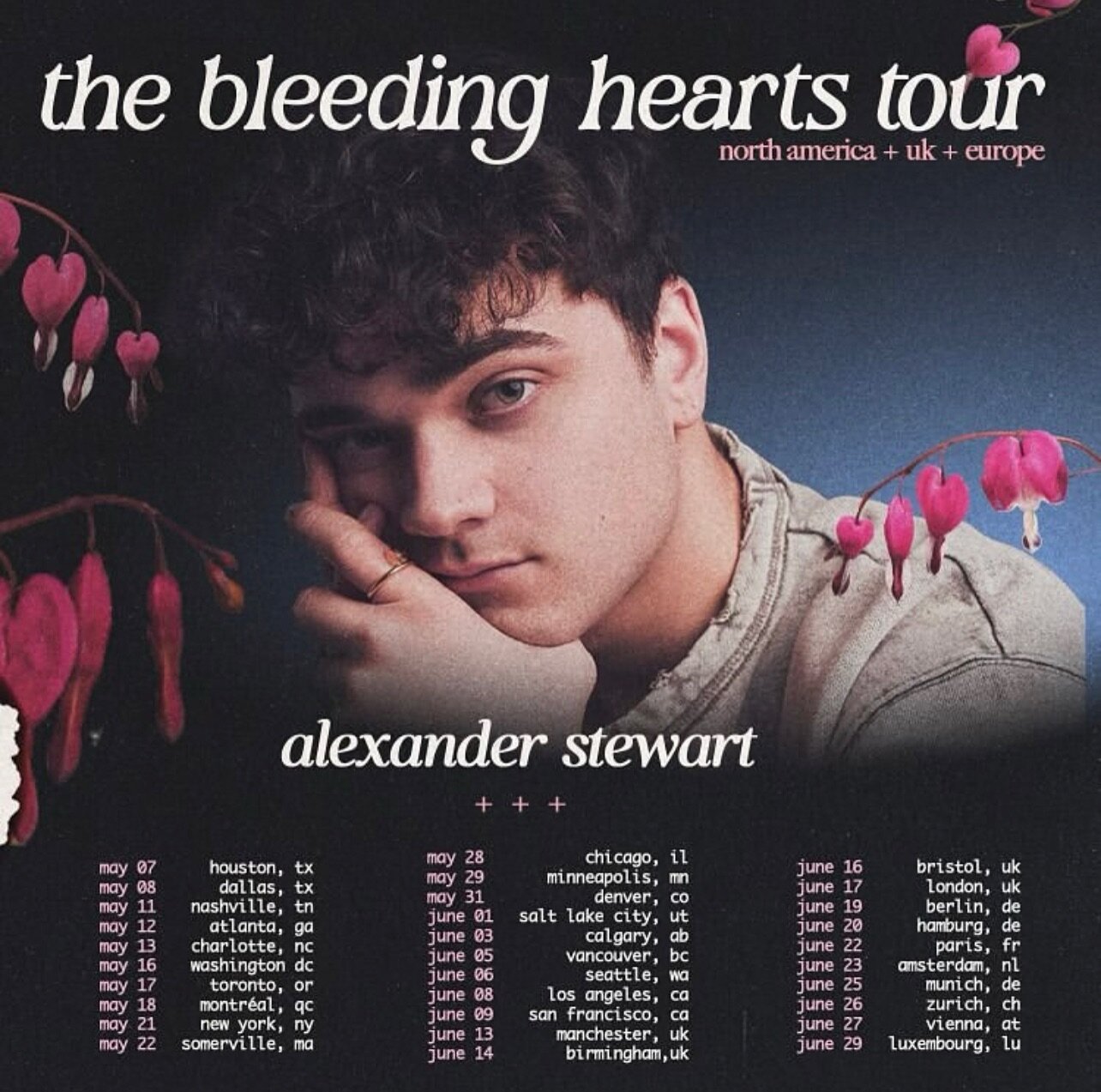 All tickets are on sale now for Alexander Stewart&rsquo;s the bleeding hearts tour. ❤️