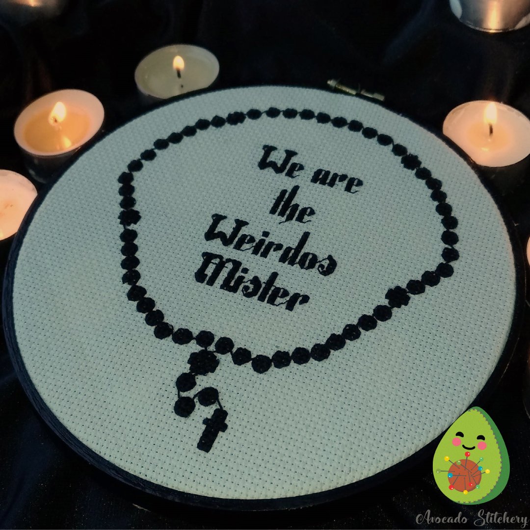 ✝𝖂𝖊 𝖆𝖗𝖊 𝖙𝖍𝖊 𝖜𝖊𝖎𝖗𝖉𝖔𝖘 𝖒𝖎𝖘𝖙𝖊𝖗✝
&bull;
You can find this pattern on my website! 🥑
&bull;
#crossstitch #picoftheday #diy #fiberart #avocadostitchery #spookyseason #cultmovie #90skid #thecraft