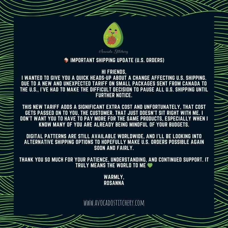 Hey friends! 👋 Long time no see, right? Blame those pesky tariffs, throwing a wrench in my shipping plans. Seriously, who knew small packages could cause such big drama? 🙄

I&rsquo;m crossing my fingers that this mess clears up soon so we can get b