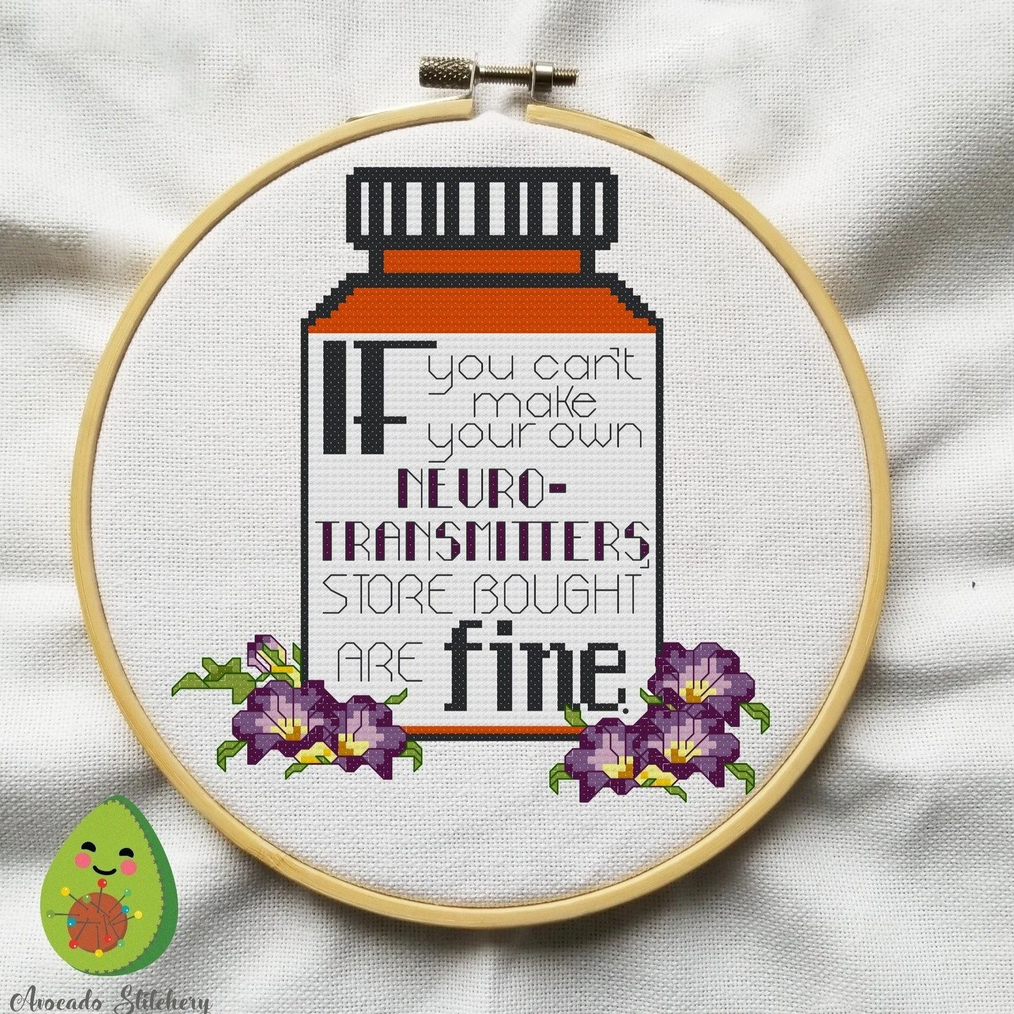 Happy Monday! We're having &quot;Spring Break&quot; this week, so I figure this is a good time to try this whole posting regularly again, let's see how that goes 😅
&bull;
You can find this pattern on my website 🥑
&bull;
#crossstitch #AvocadoStitche