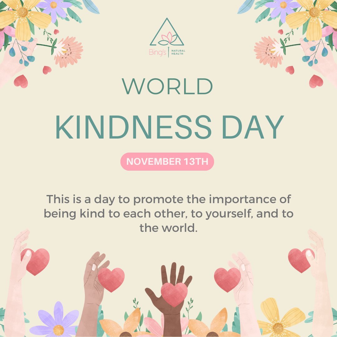 🥰Today we are celebrating World Kindness Day!🥰

This is a day to promote the importance of being kind to each other, to yourself, and to the world.

Kindness is a pro-social behaviour that is proven to change lives by:
✨preventing harm to others an