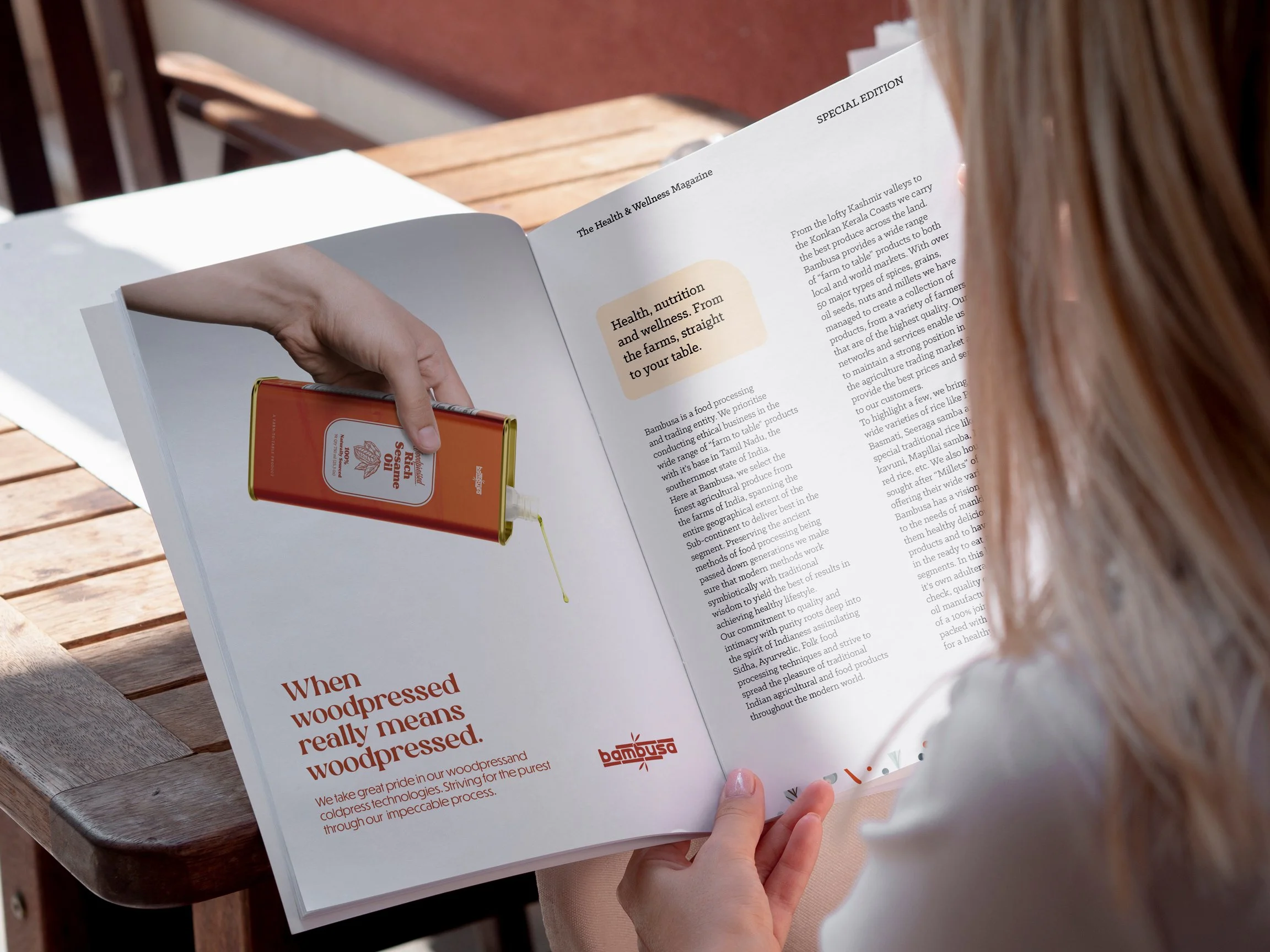 A mock ad to show one of the first drafts of the final design