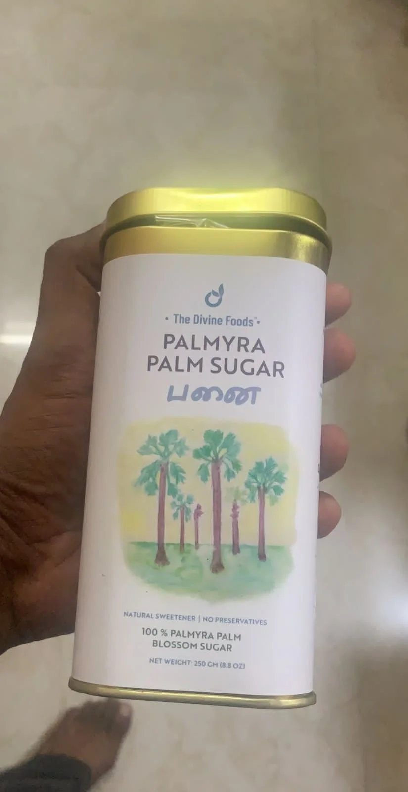 Palm Sugar packaging for tin