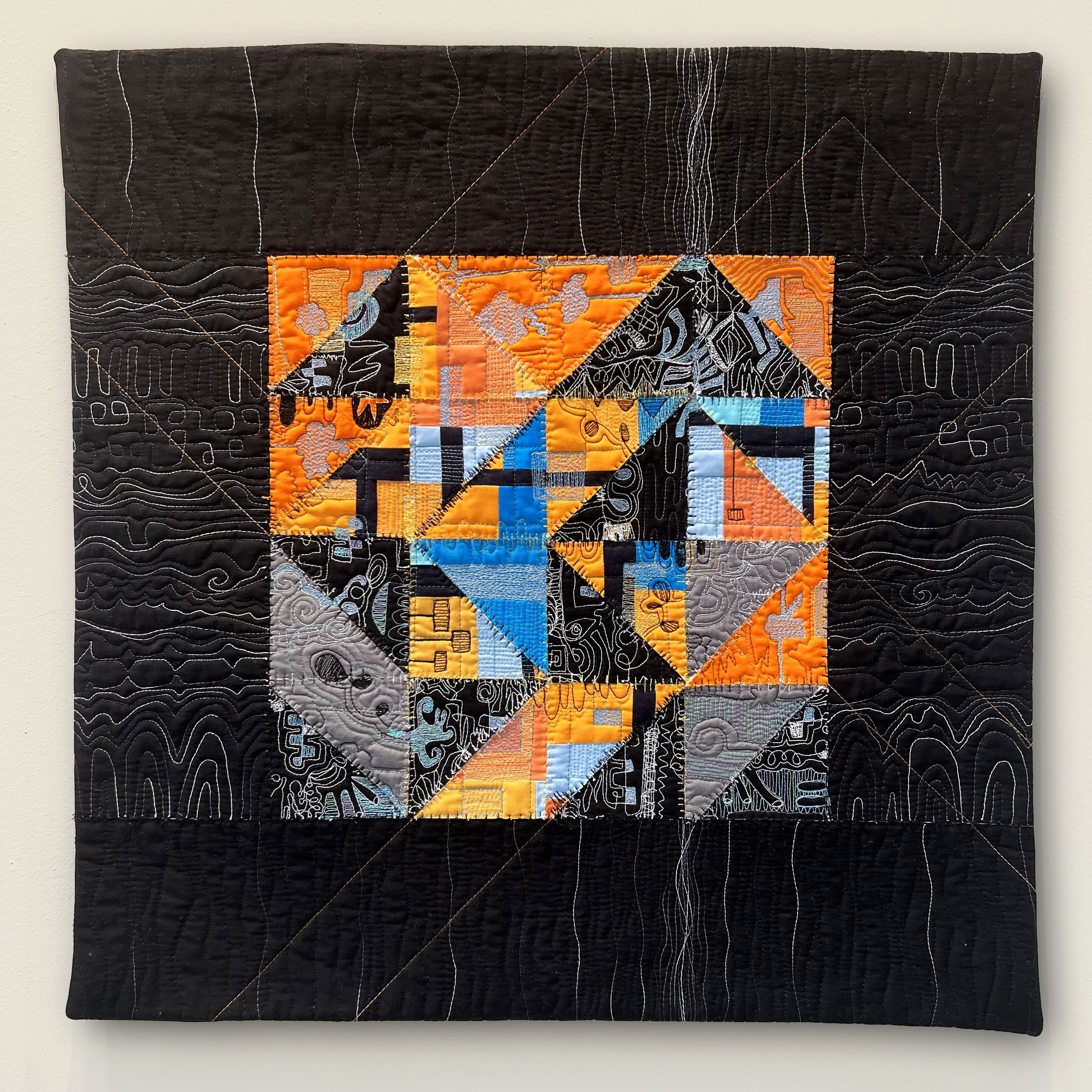 Ashe to Ashes, 27"x27" Quilt, 2022, $850