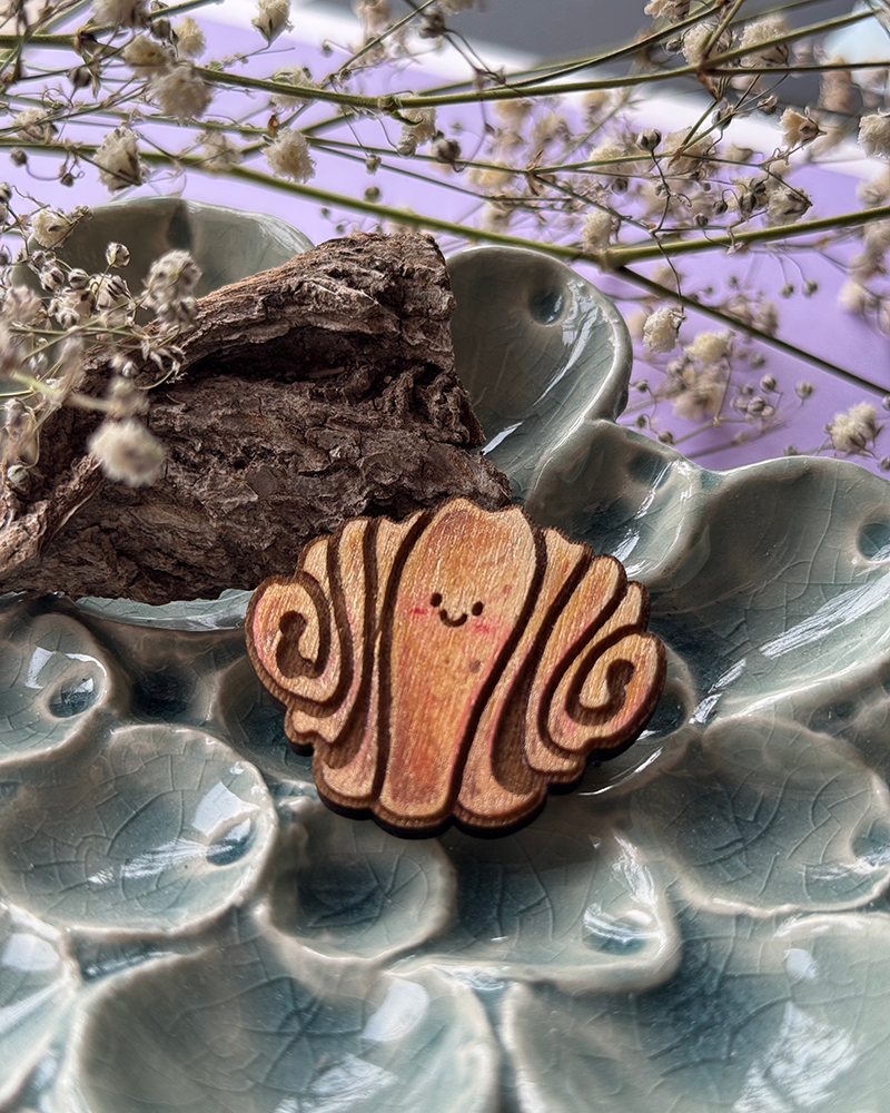 Happy Franzbrötchen //  Wood Pin