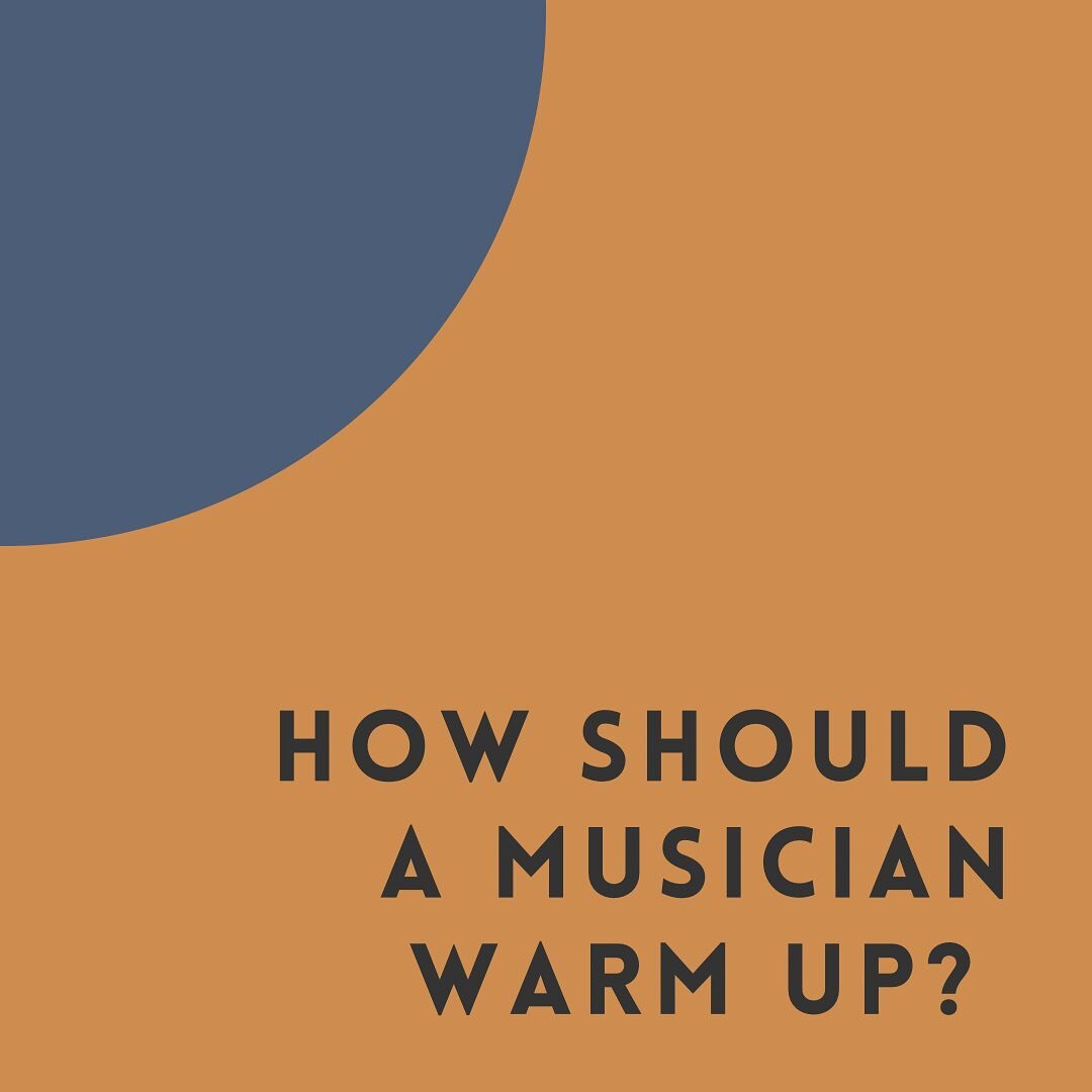 How should musicians warm up before playing? Much like athletes, musicians should warm up dynamically to increase blood flow and tissue temperature. Swipe left to see some examples. For more education around the topic, click the link in my bio to rea