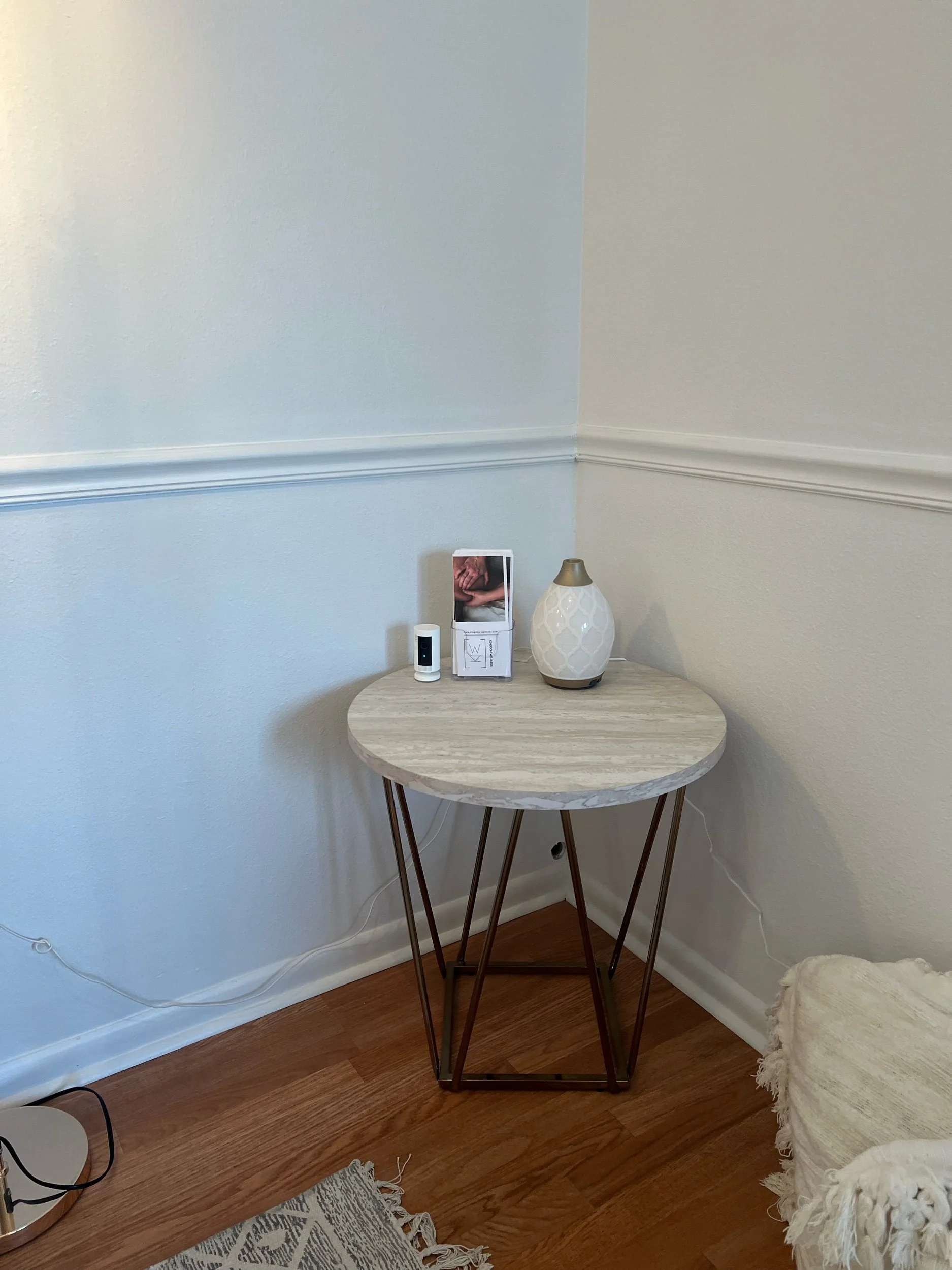 Gold Side Table Set + Coffee Table