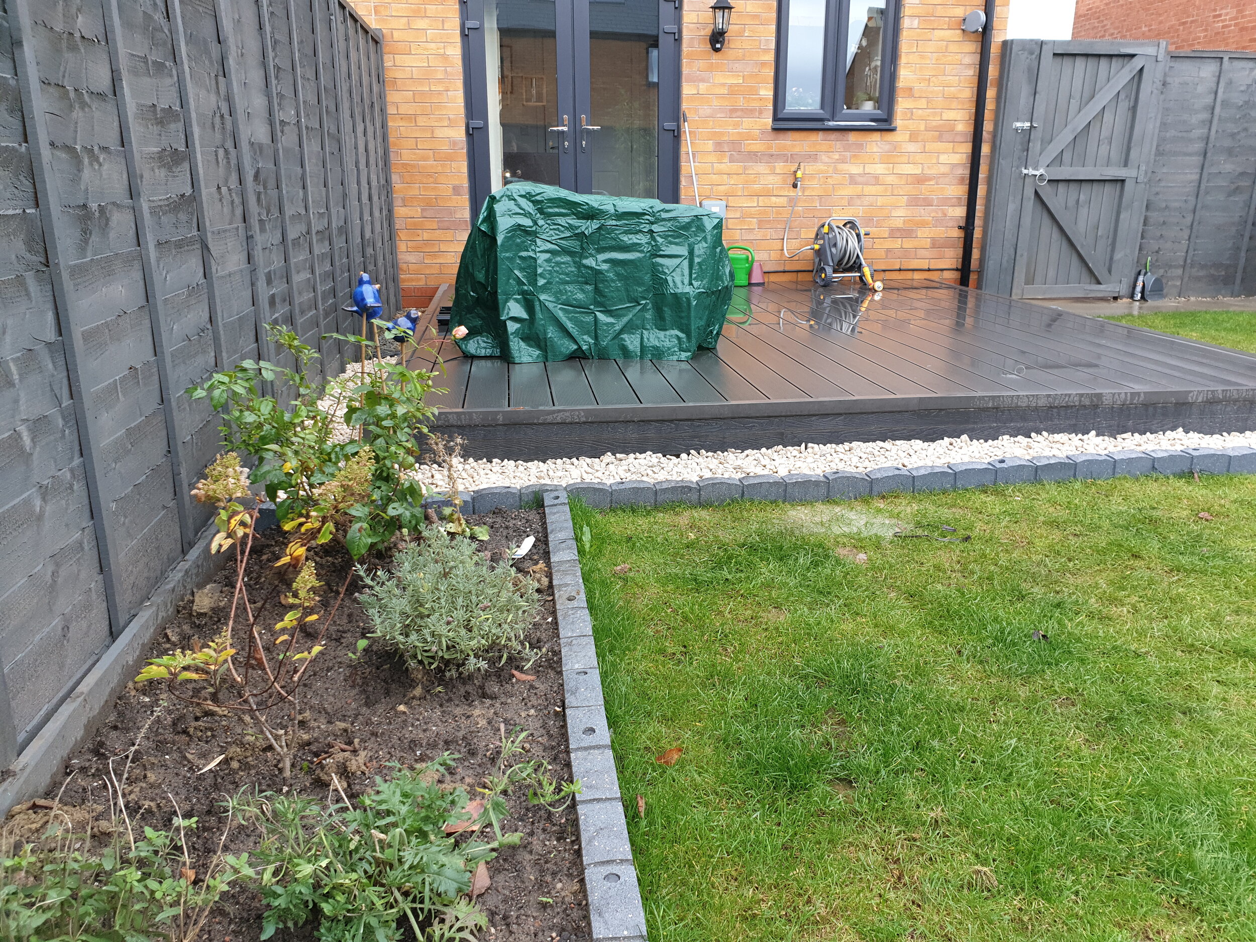 Composite decking installation