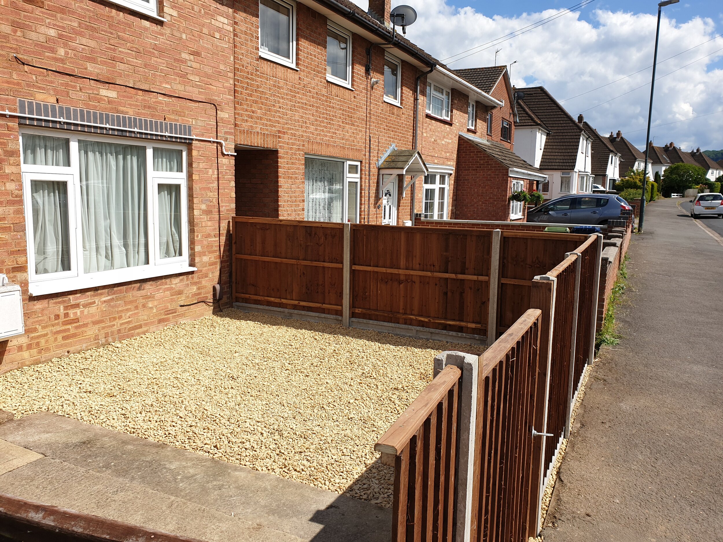 After fence and gravel