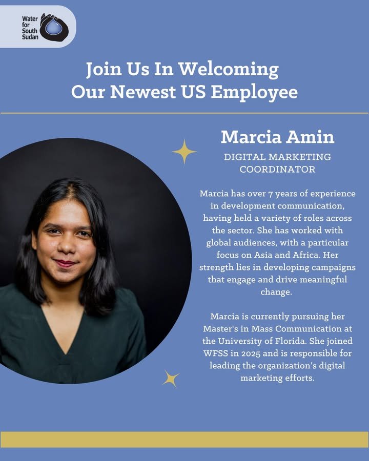 We welcome our newest US employee, Marcia Amin! 🎉 

#NewEmployee #WateringTheSeedsOfChange