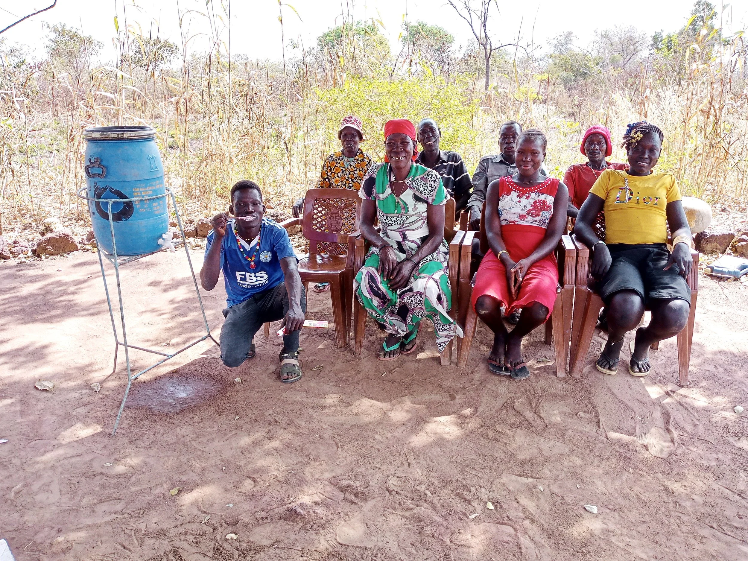hygiene trainees learning about safe water practices
