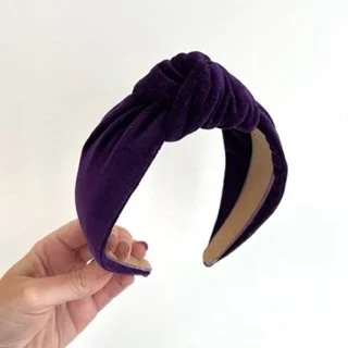 Purple Velvet Knotted Hairband