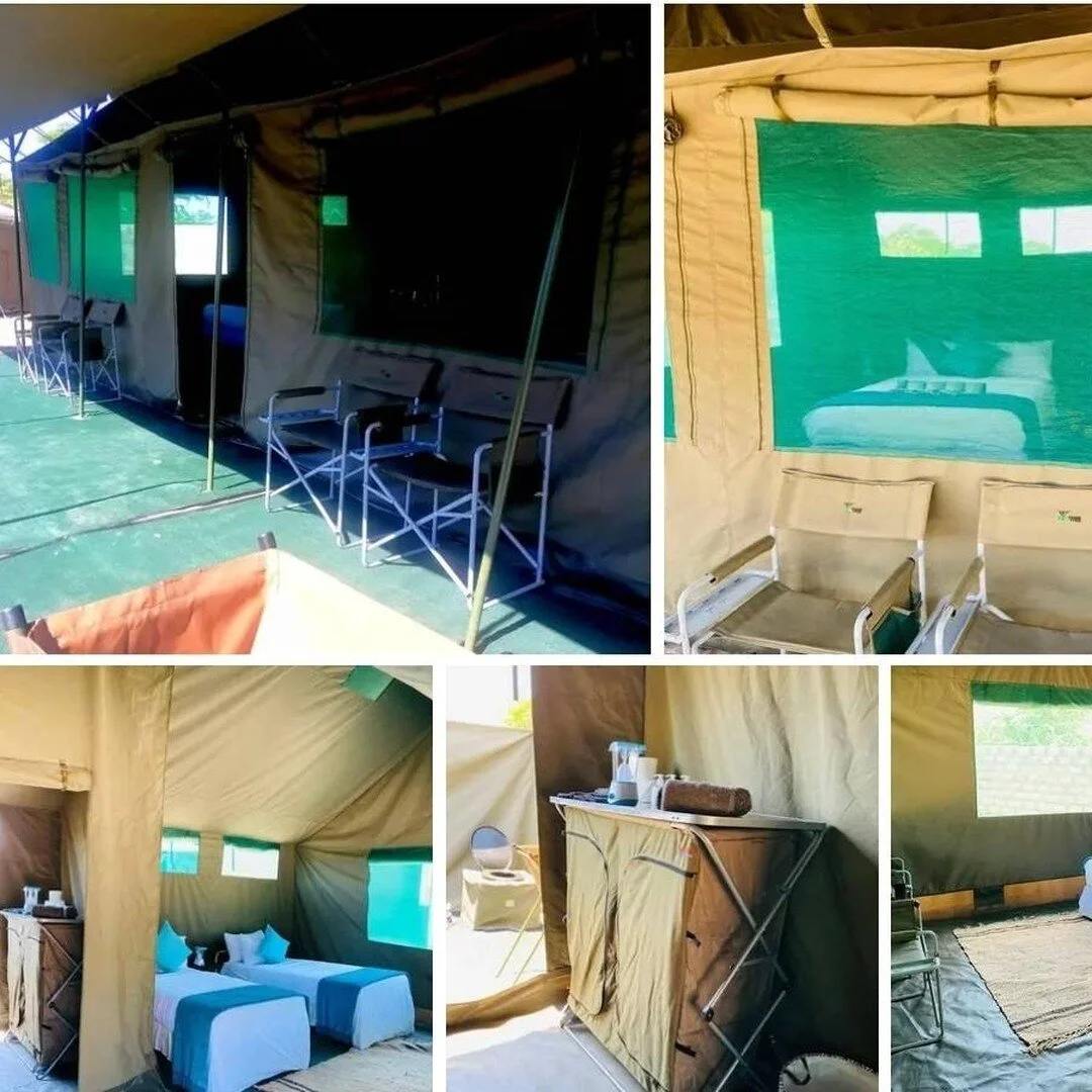We are excited to introduce the bush buddies Family Tent. Parents and children can be under one roof, the tent can accommodate a family of five, with a varnity area, outdoor shower and  spacious veranda. 

Book the bush buddies package,and you are gu