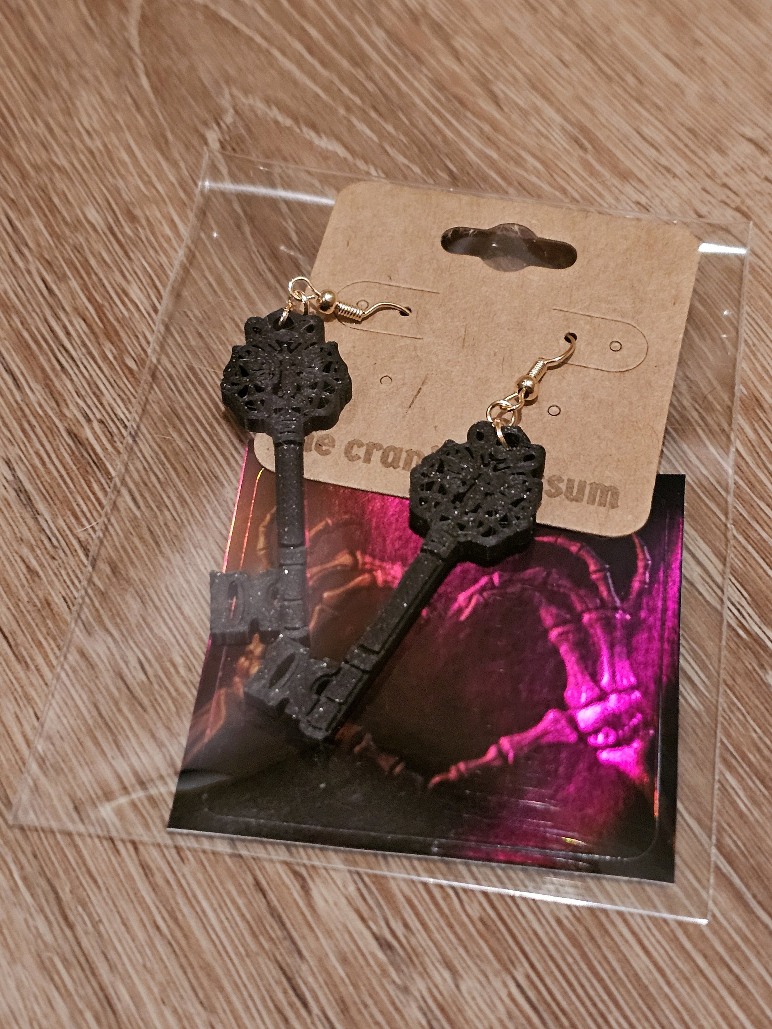 Black Key Earrings