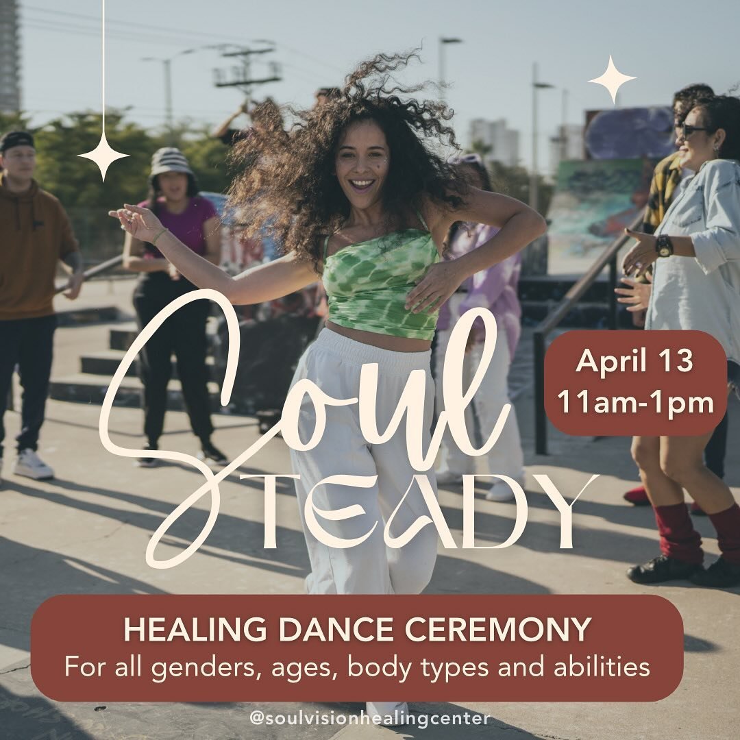 🕺Join us 4/13 for a SoulSteady ecstatic dance session with Love!💃

SoulSteady sessions are a BIPOC-led mystical journey through dance. Some call it 5Rhythms or Ecstatic Dance. @brown.magick calls it &ldquo;ancestral medicine for the soul.&rdquo;

S