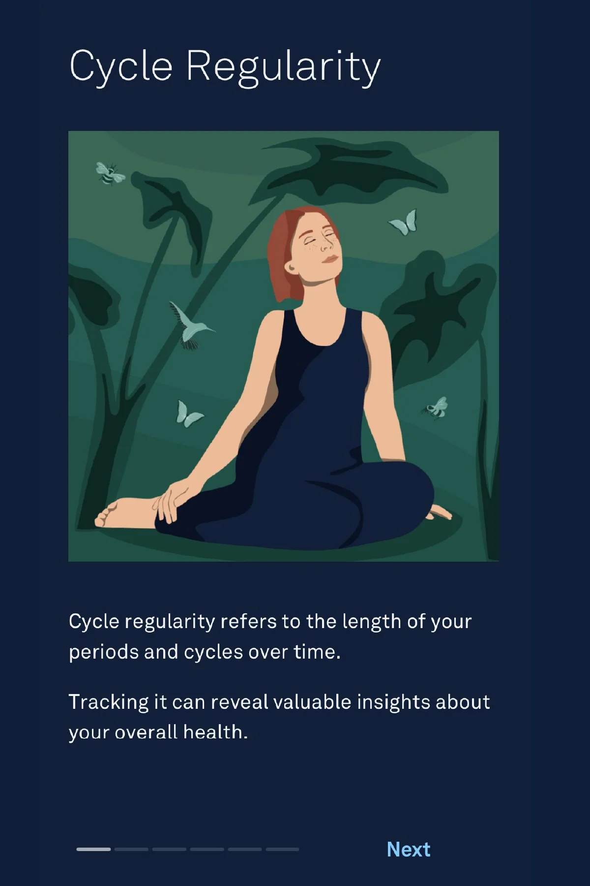 Oura Ring: in-app women's health education illustrations