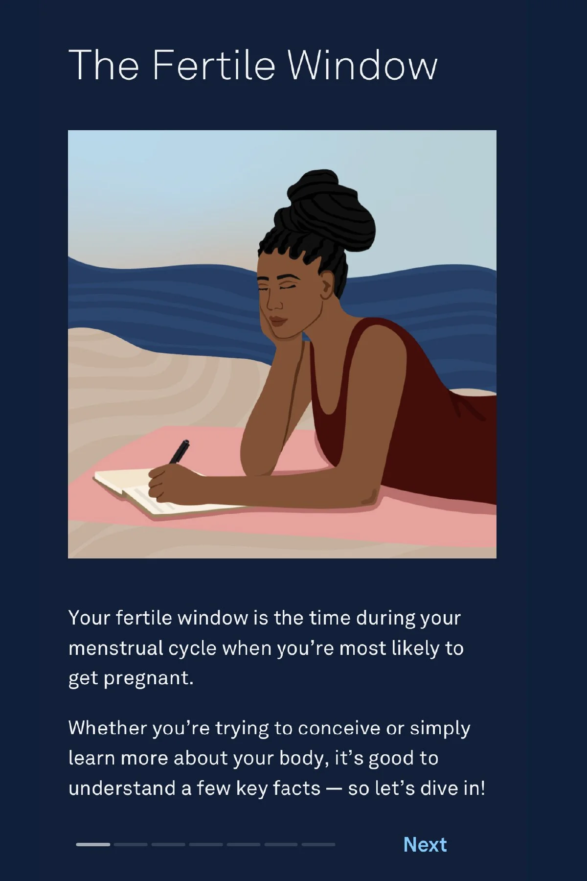 Oura Ring: in-app women's health education illustrations