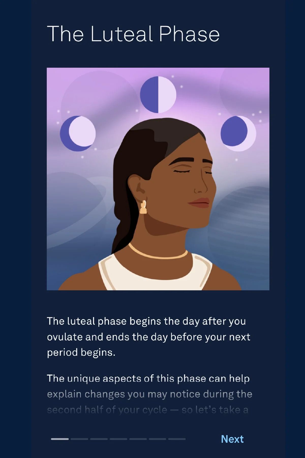 Oura Ring: in-app women's health education illustrations