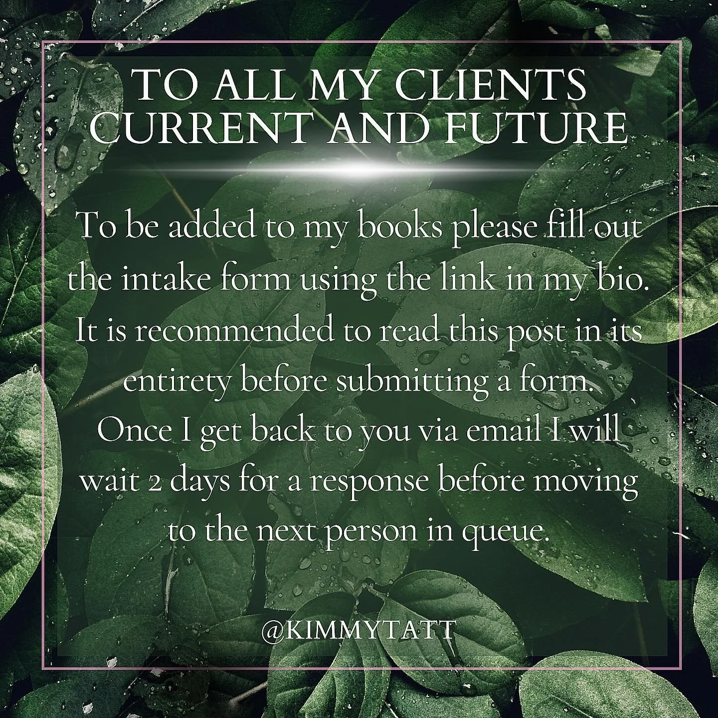 Hey! 
As wonderful and amazing as maternity leave has been, 
I am so excited to see all of my regulars again ! As well as many new faces 🤩
I will officially start tattooing in January ! 
Speaking of which I have very limited slots left as I am curre